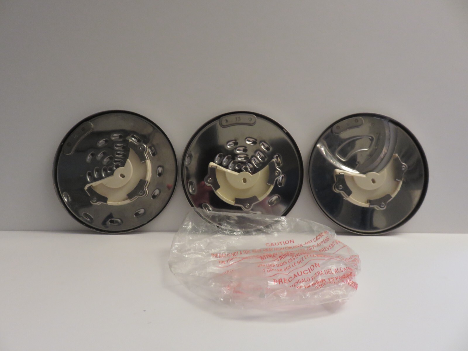 Lot of 3 Cuisinart Food Processor Slicing Discs DLC-8 Xlnt!