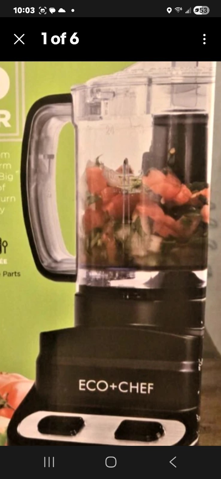 Echo Chef Food Processor 200w Chop/Grind 2 Speed 3 Cup Stainless Steel blades