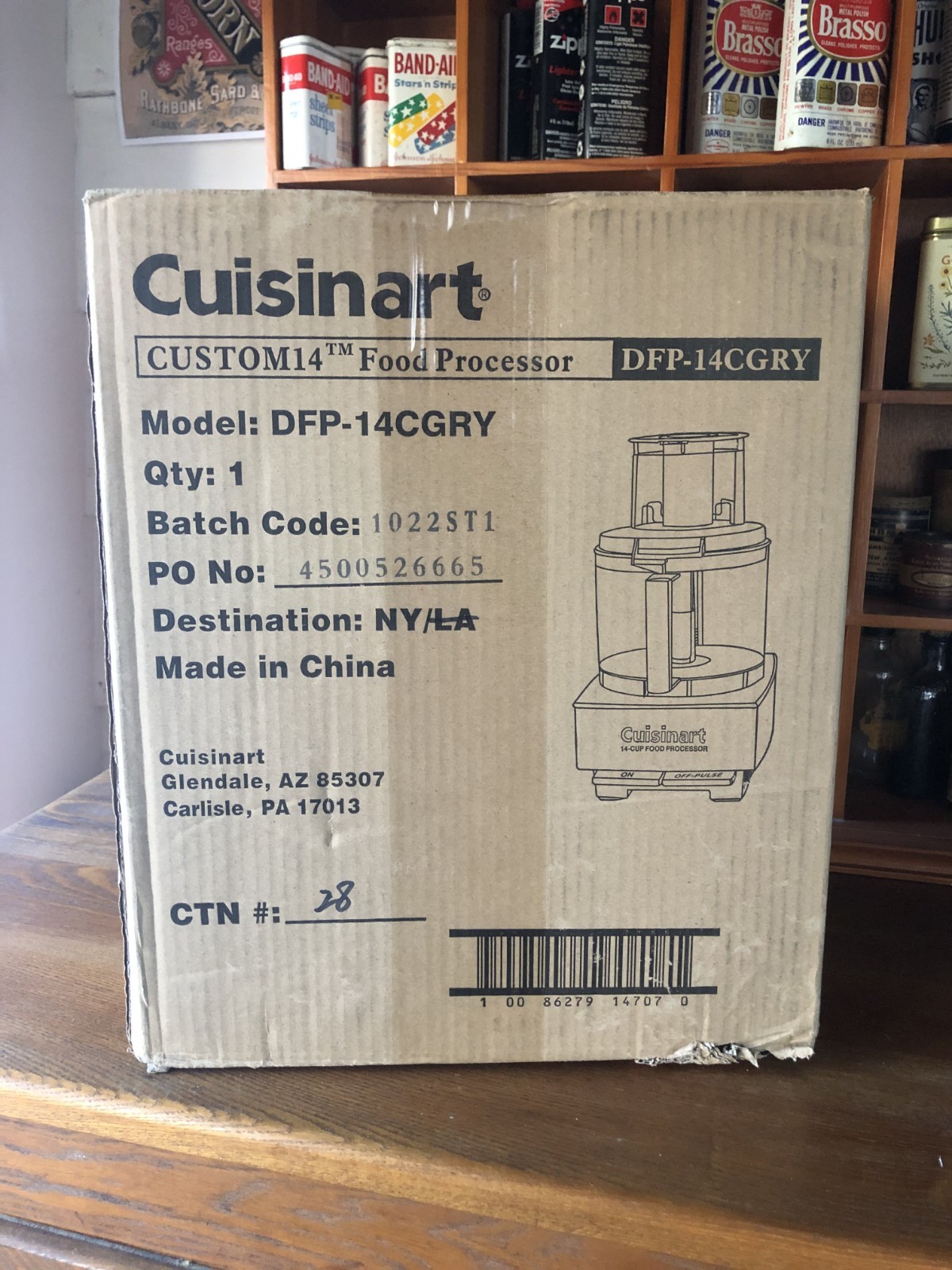 New In Box Cuisinart Food Processor 14 Cup Light Gray Stainless Steel DFP-14CGRY