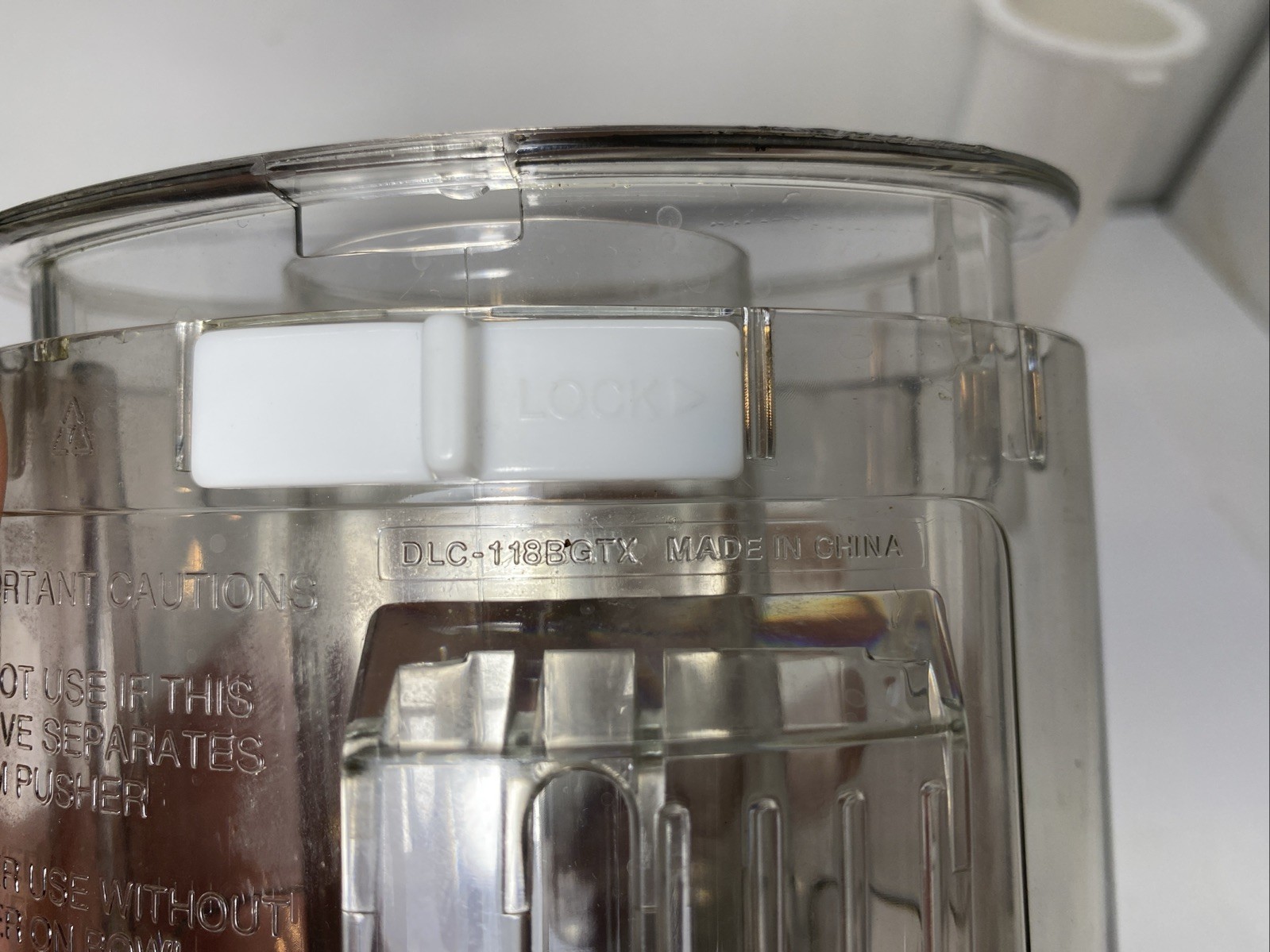 Cuisinart Pro Classic DLC-10S TX Food Processor Chute & Pusher DLC-118BGTX