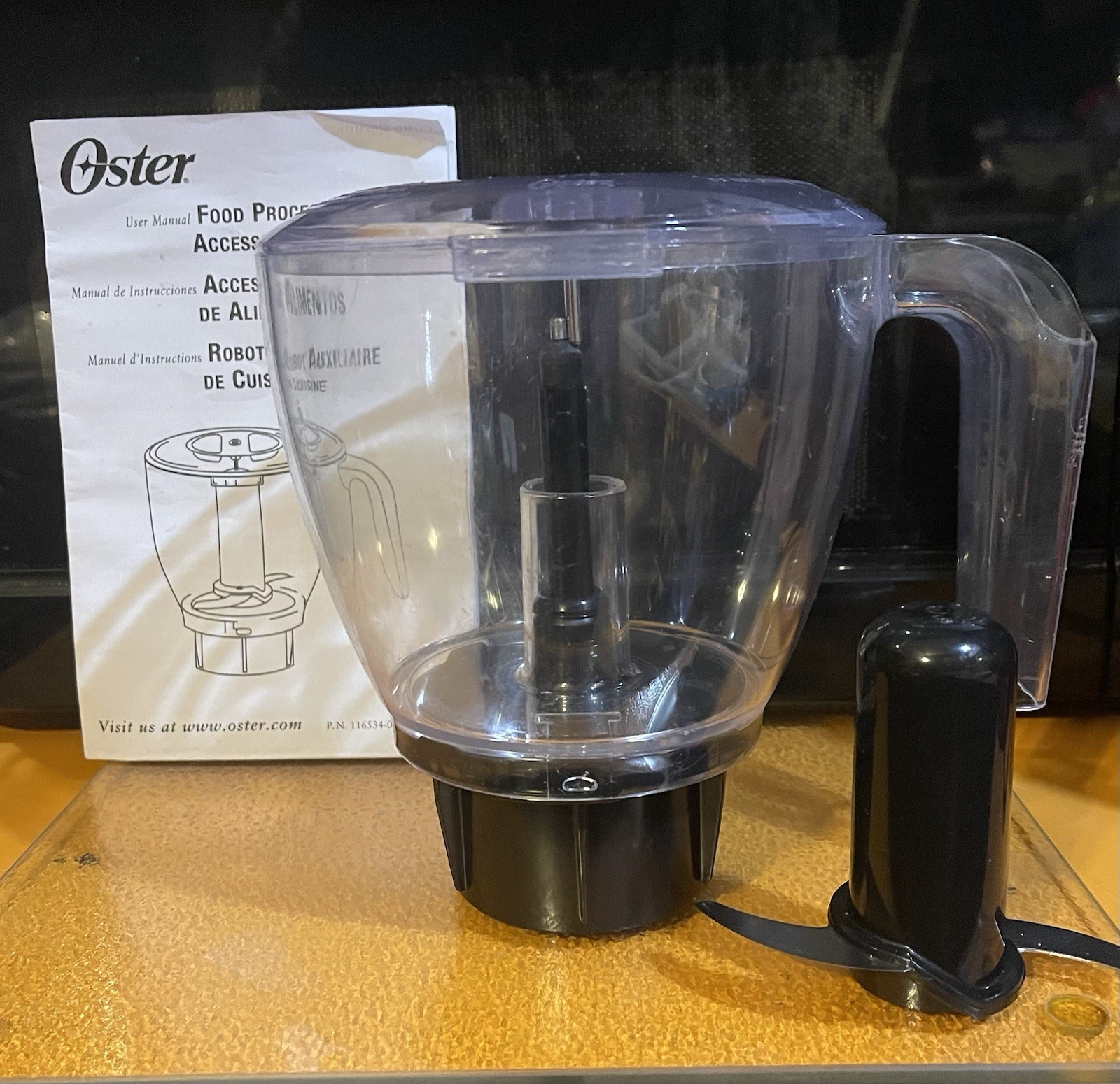 Oster Food Processor Accessory Pitcher Bowl Blade Lid Manual Part 116432