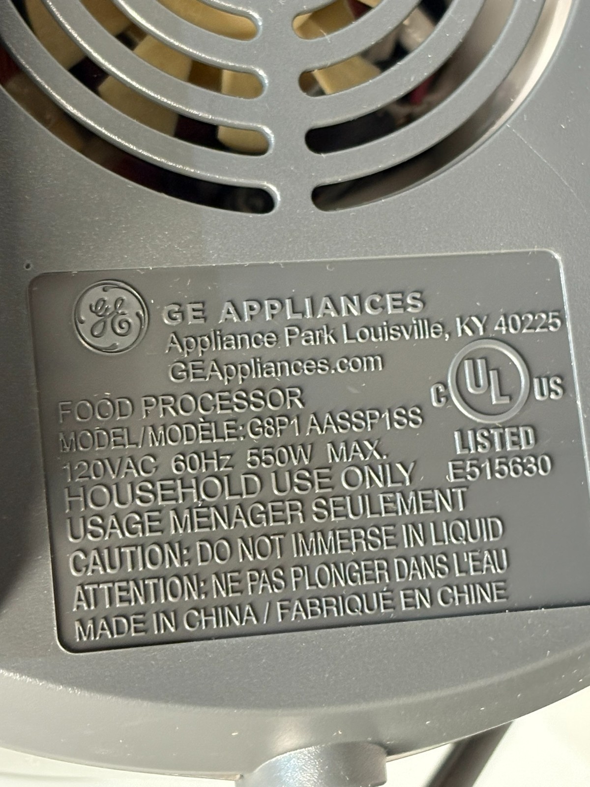GE 12 Cup Food Processor TV001319 Base Motor Unit ONLY Replacement Part OEM