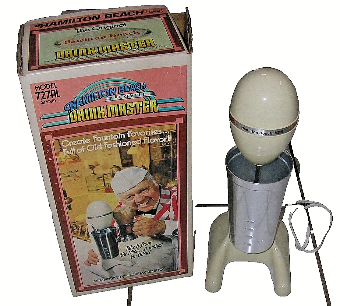Vintage Hamilton Beach Scovill DrinkMaster 727 AL Almond Milkshake Mixer