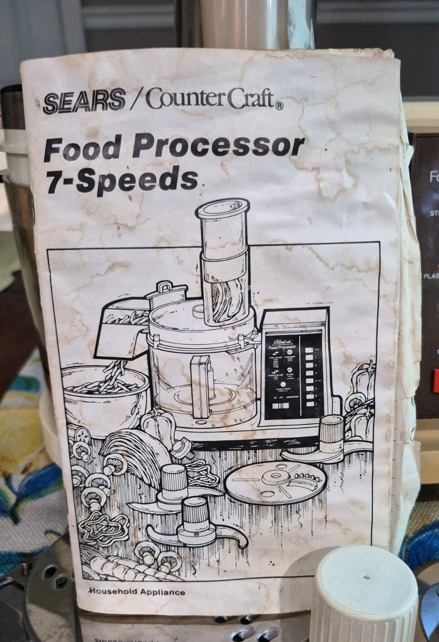 Vintage Sears Counter Craft Food – Processor 7 Speed w/ Accessories – TESTED
