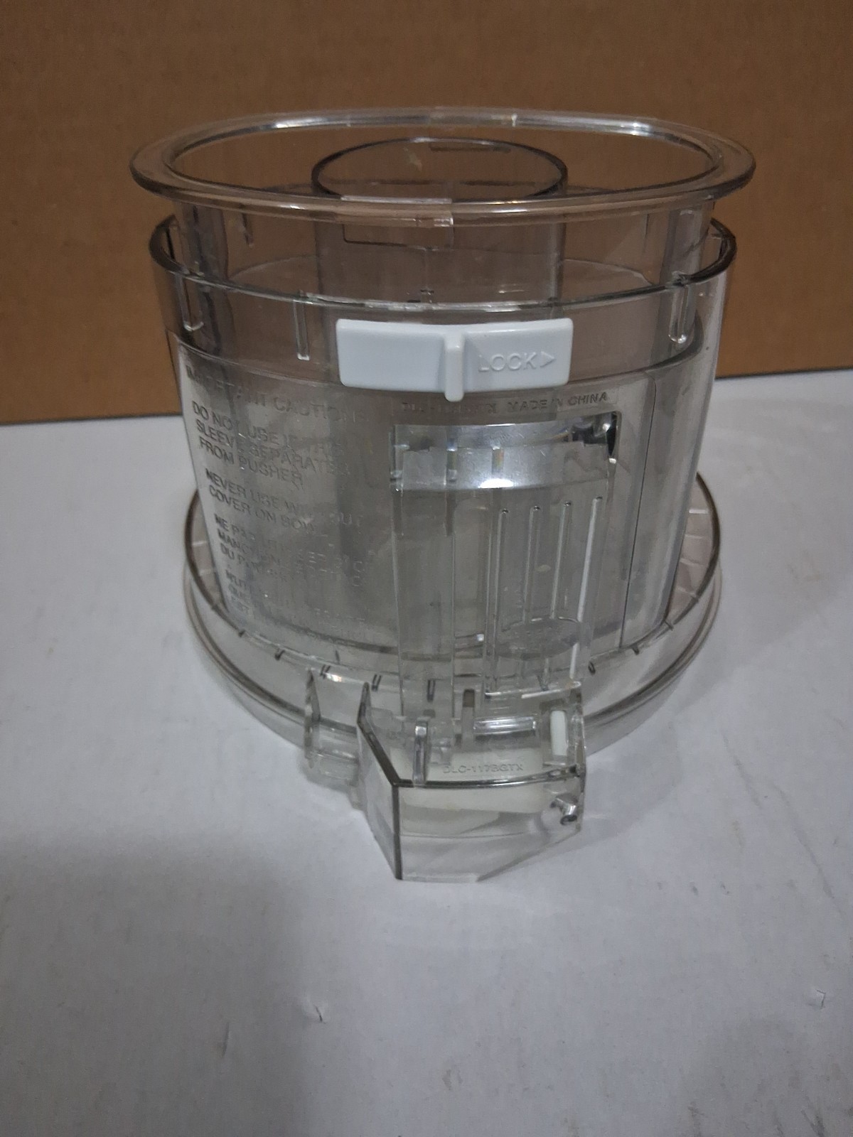 Cuisinart Classic Food Processor Work Bowl DLC-10 (118BGTX) w Lid NO Stuffer!