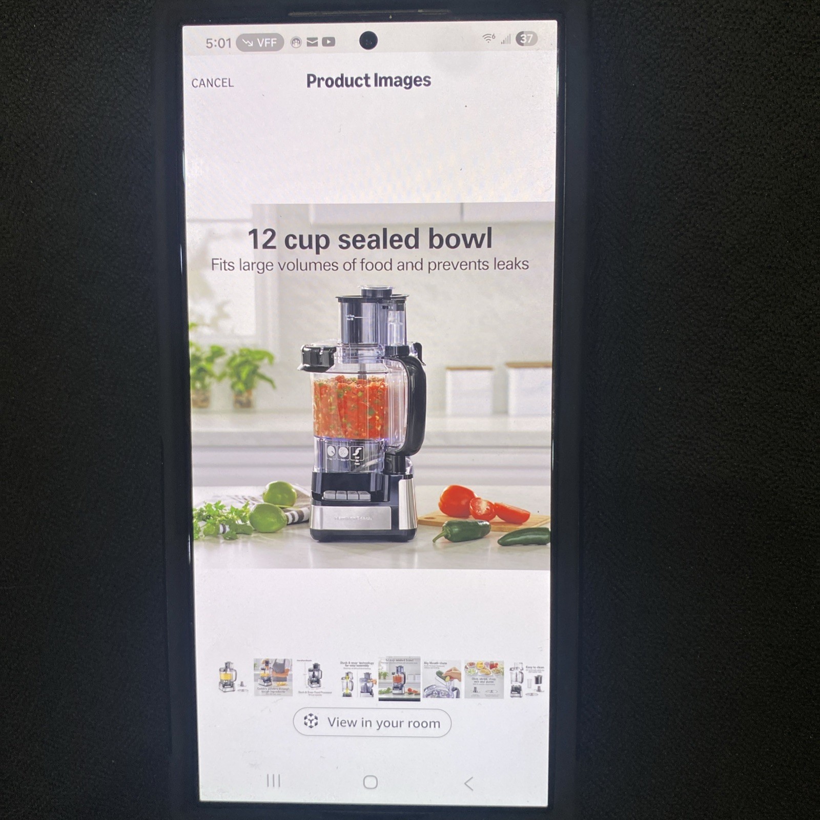 Hamilton Beach Stack Snap Food Processor and Vegetable Chopper,Model 70725A