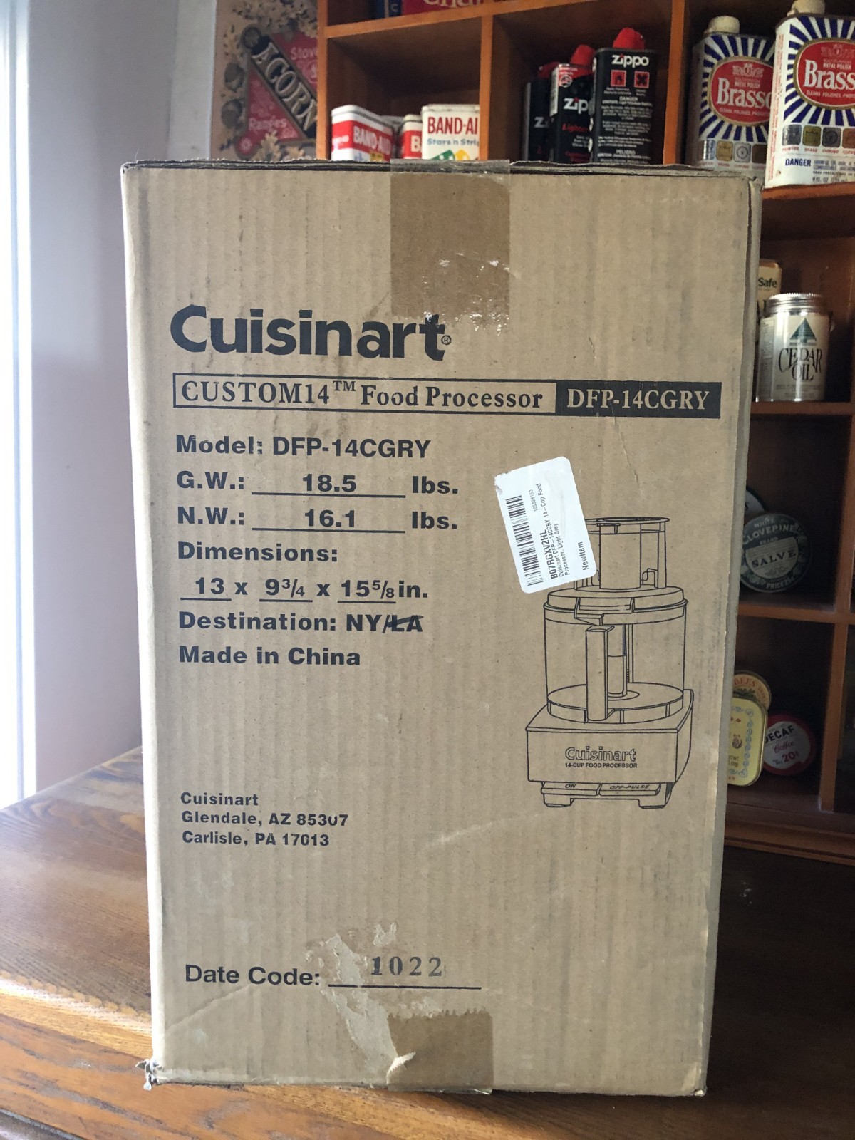 New In Box Cuisinart Food Processor 14 Cup Light Gray Stainless Steel DFP-14CGRY