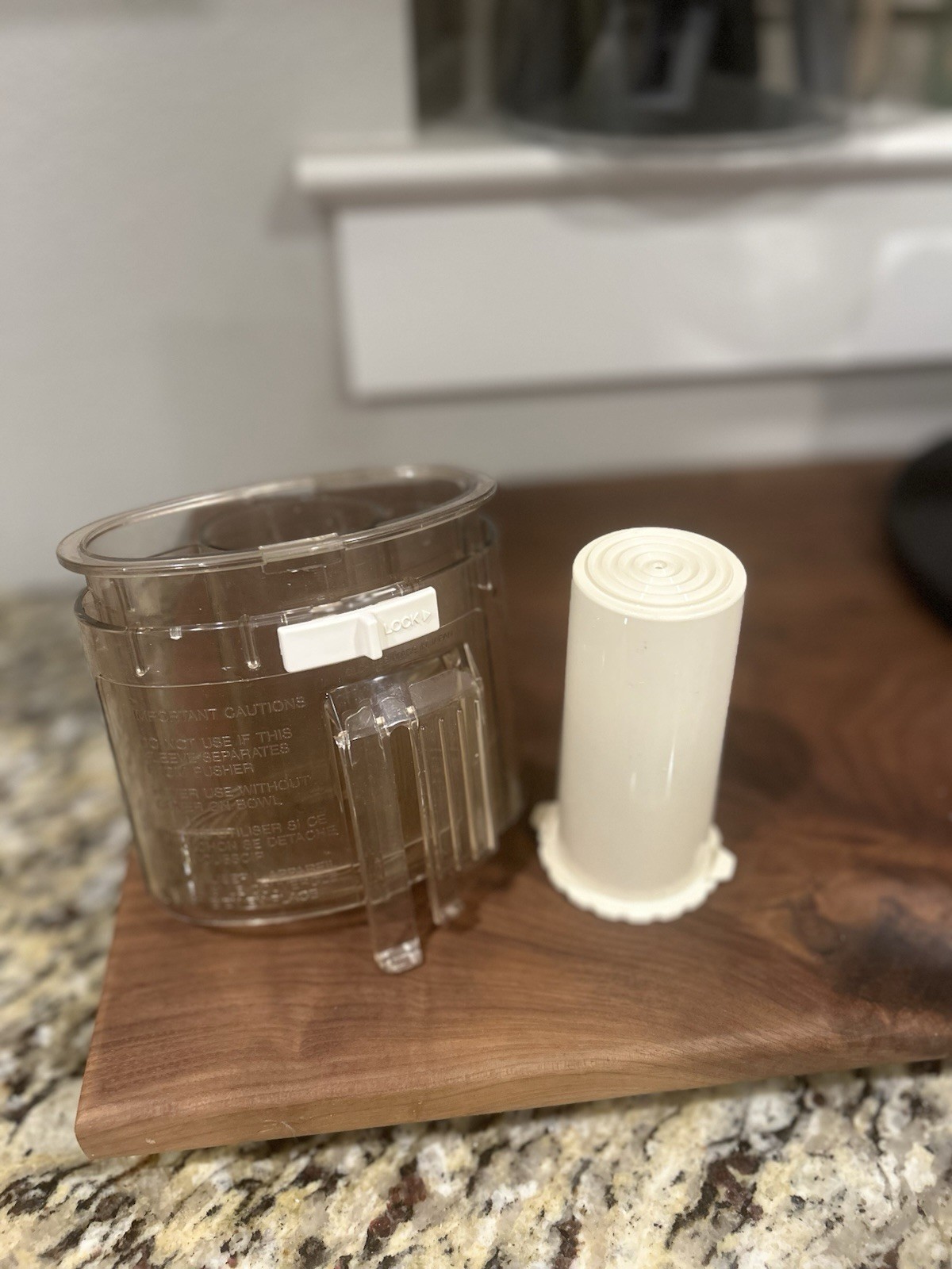 Cuisinart DLC-10 PLUS Chute Assembly & Pusher Amber Replacement Part DLC-118B