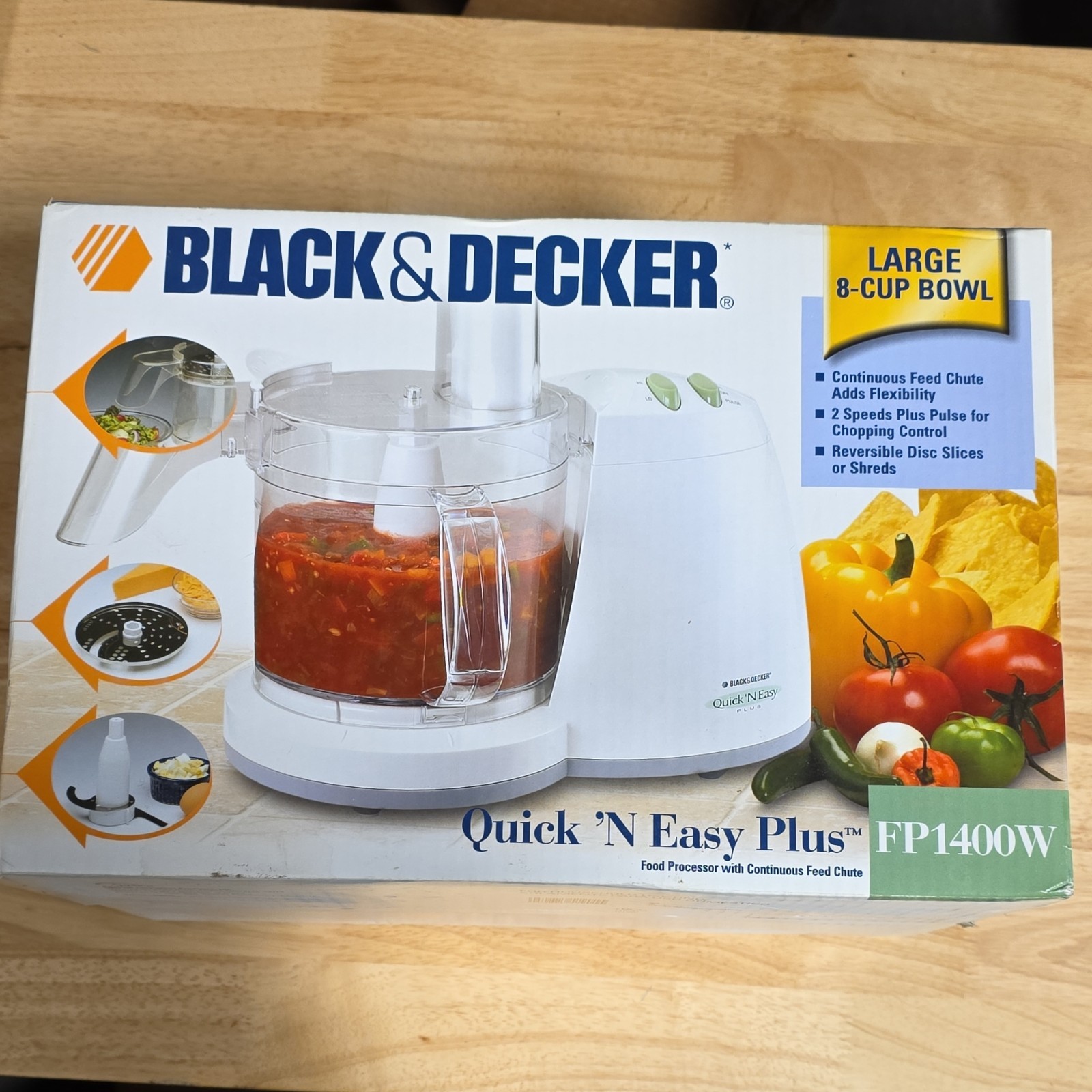 BLACK+DECKER Quick ‘N Easy Plus FP1400W Food Processor 8 Cup White