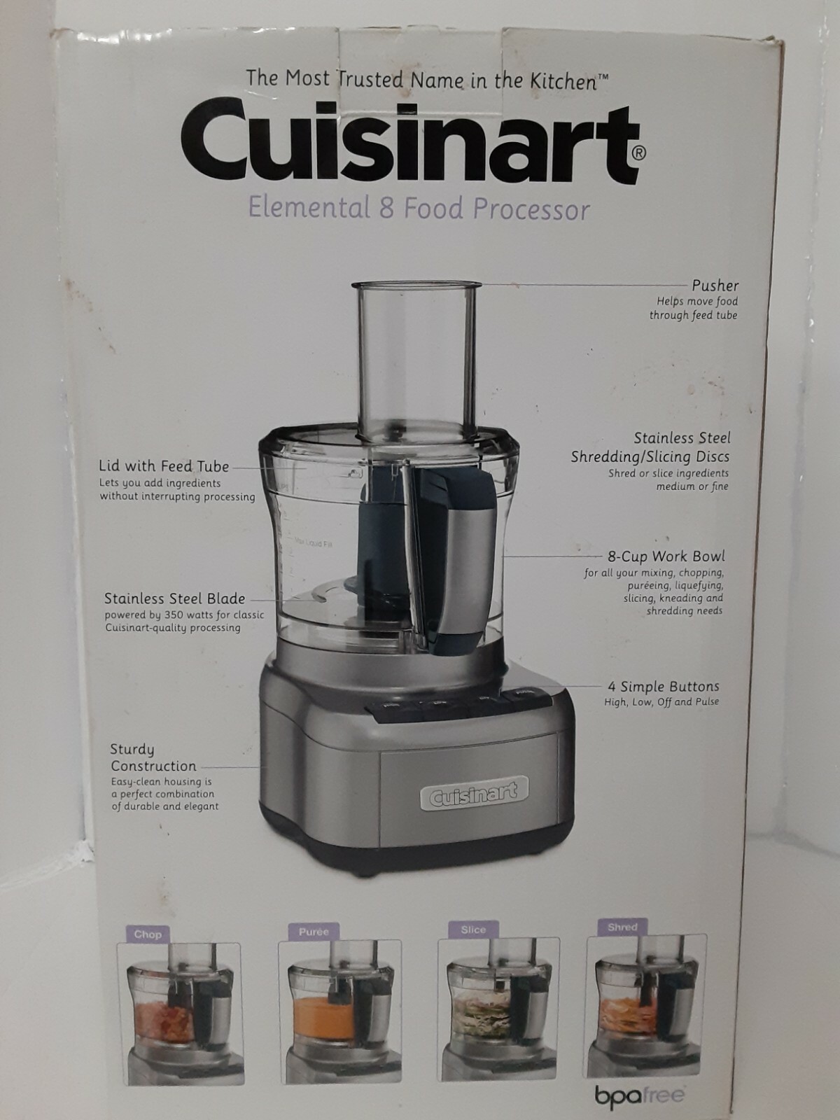 Cuisinart FP-8GMP1 Elemental 8-Cup Food Processor – Gunmetal