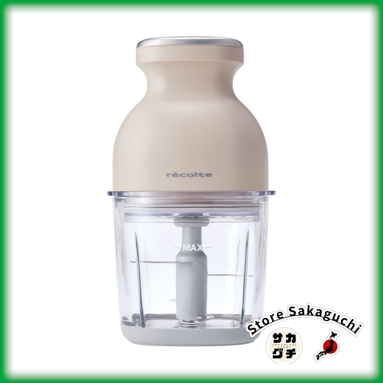 recolte Cordless Capsule Cutter Bonne Food Processor Chopper 8-in-1 White Beige