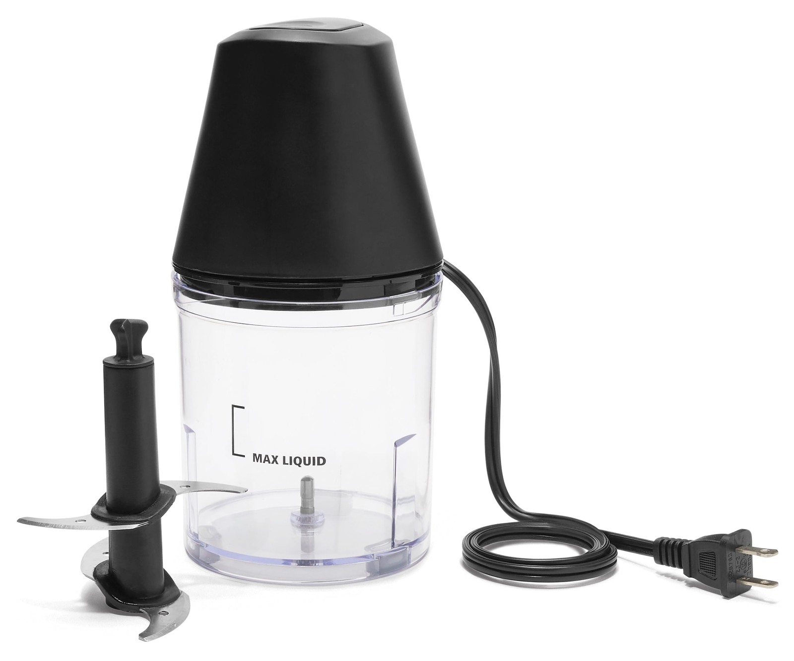 3 Cup Electric Food Chopper, Black, Plastic