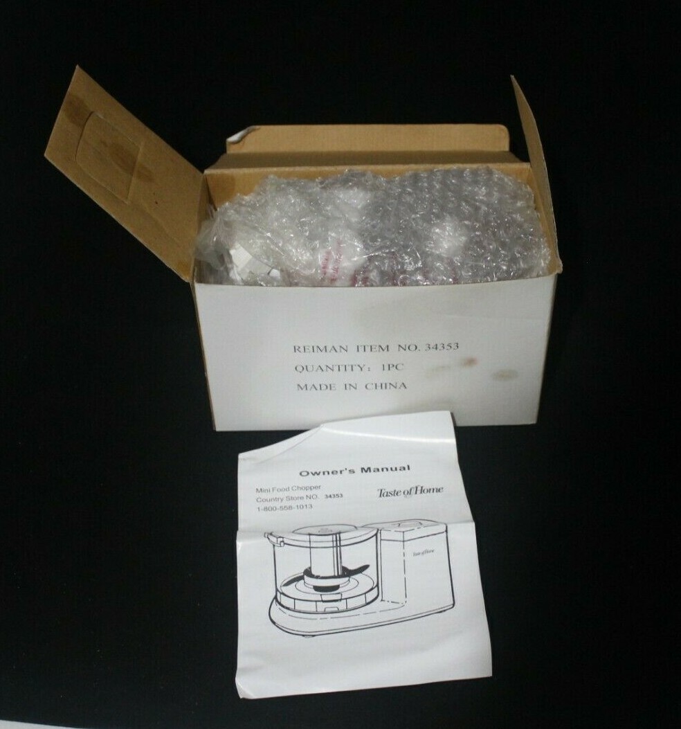 Mini Food Chopper Taste Of Home Electric Model M-1 120v 75w