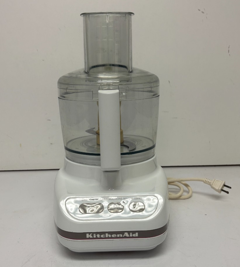 KitcheAid KFP600WH Ultra Power Food Processor Blade Work Bowl Lid & Pusher White