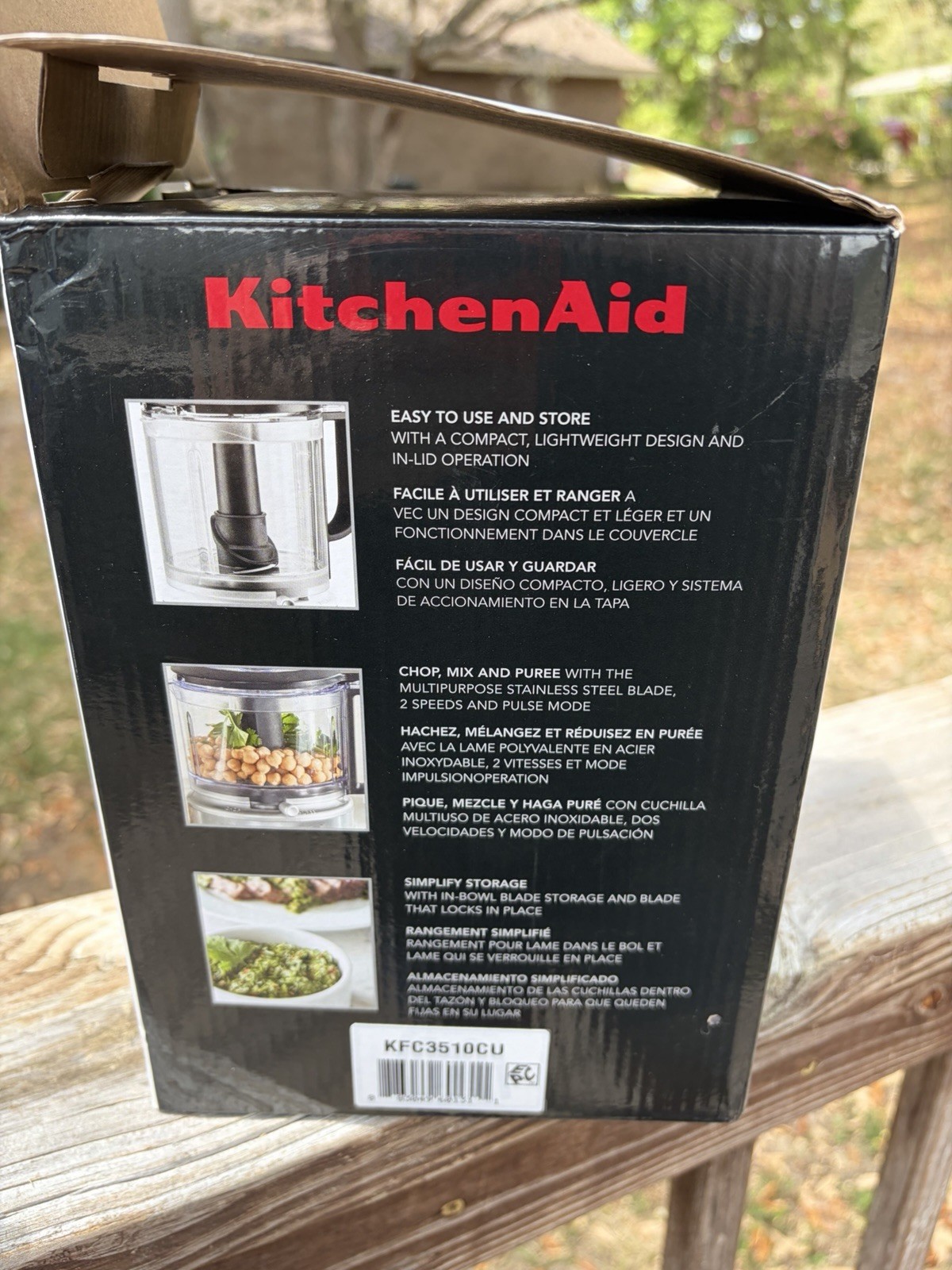 KitchenAid 3.5 C Food Chopper In Box KFC3510CU Quickly Mix Purée WORKS Paperwork