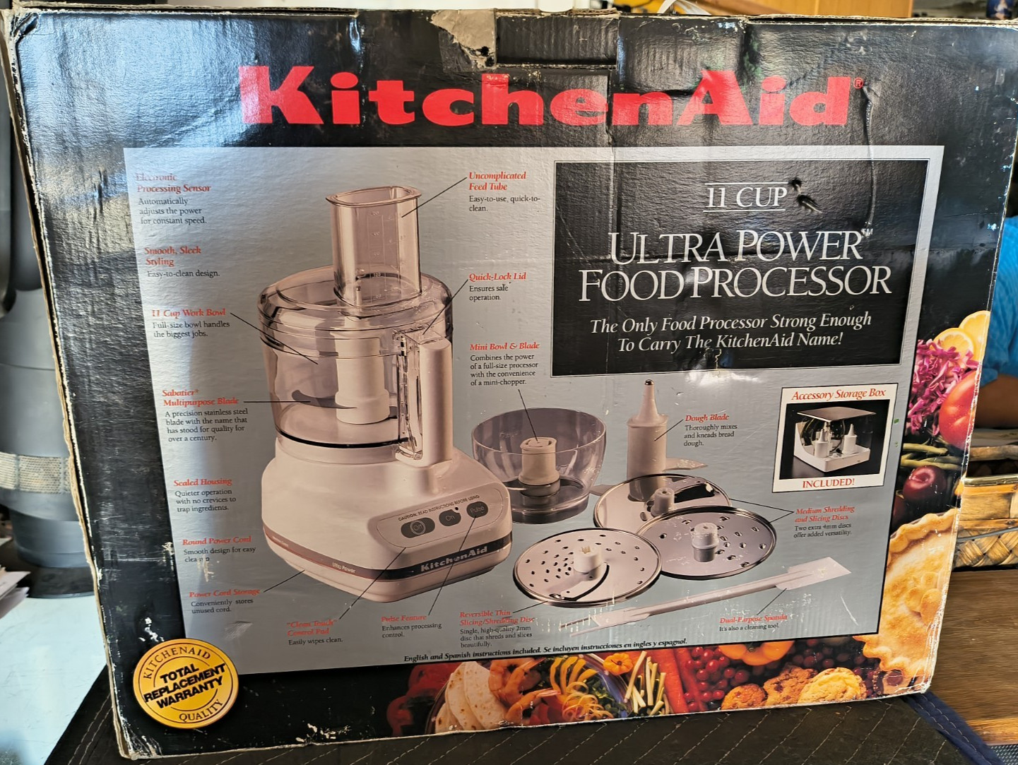 KitchenAid Ultra Power Food Processor 11 Cup KFP-600 W/Attachments Case-IT WORKS