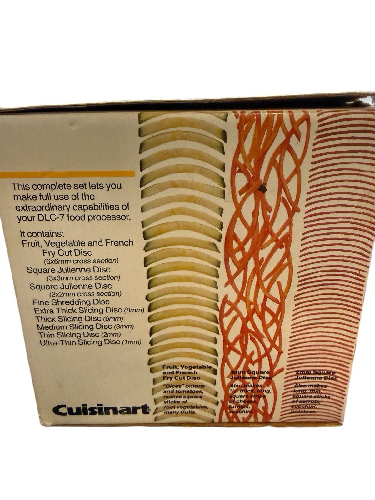 Cuisinart Complete DLC-7, 9 disc set Made in Japan DLC-070 Discs Open Box