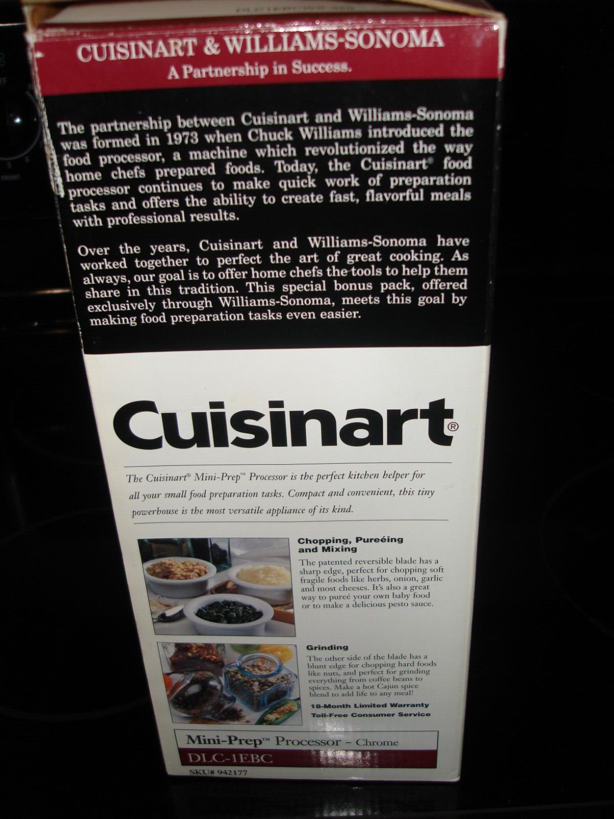 NEW Cuisinart DLC-1SS (1EBC) W/2-2.6 Cups Mini-Prep Processor Stainless Steel