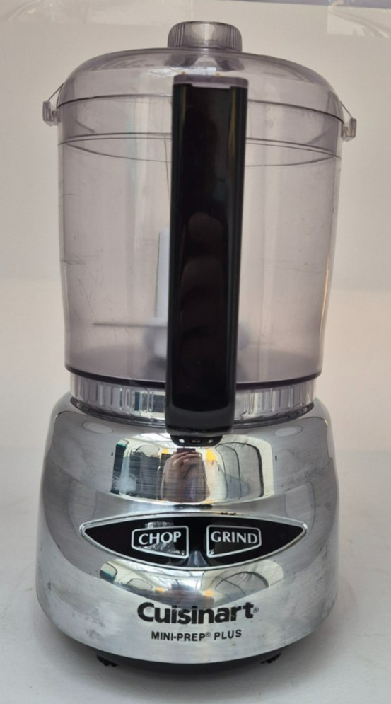 Cuisinart Cast Metal Mini-Prep Plus DLC-3 Processor Chrome Chop Grind Metal Body