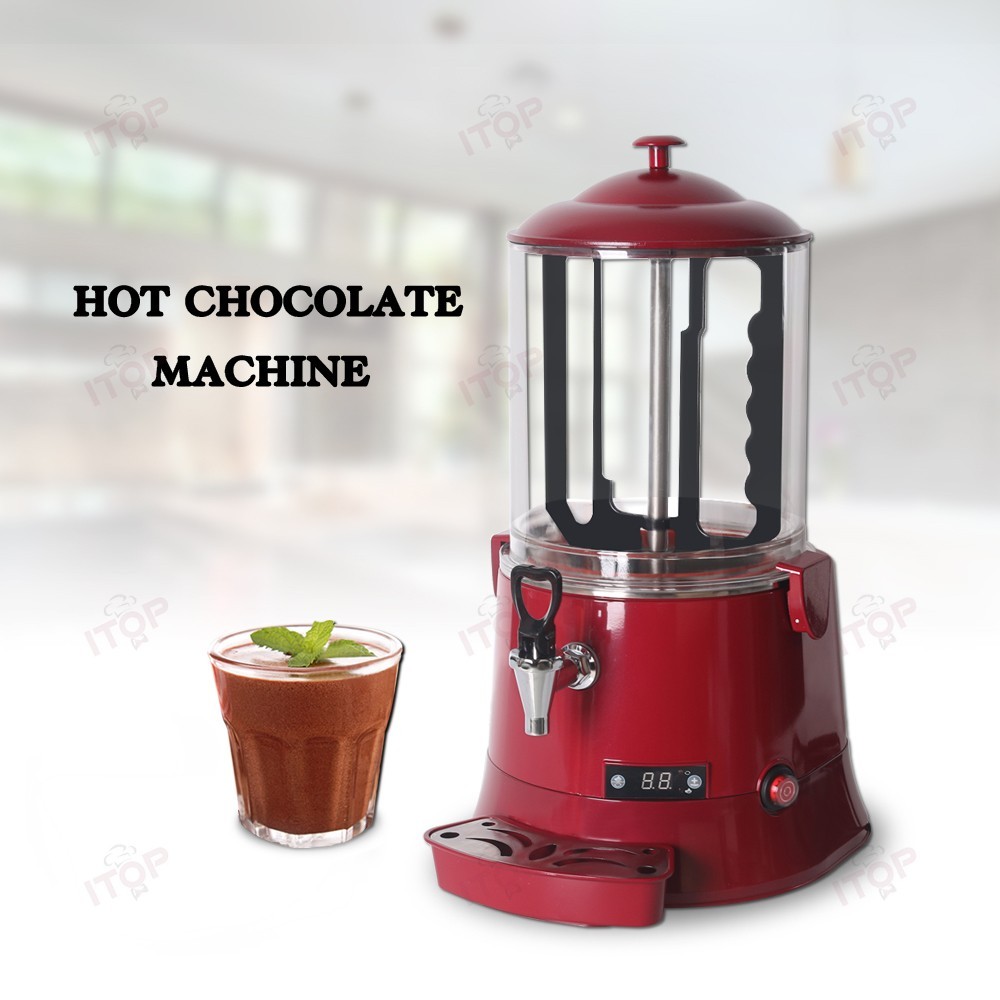 5-10L Commercial Chocolate Heating Dispenser Hot Beverage Coffee Milk Mixer 110V