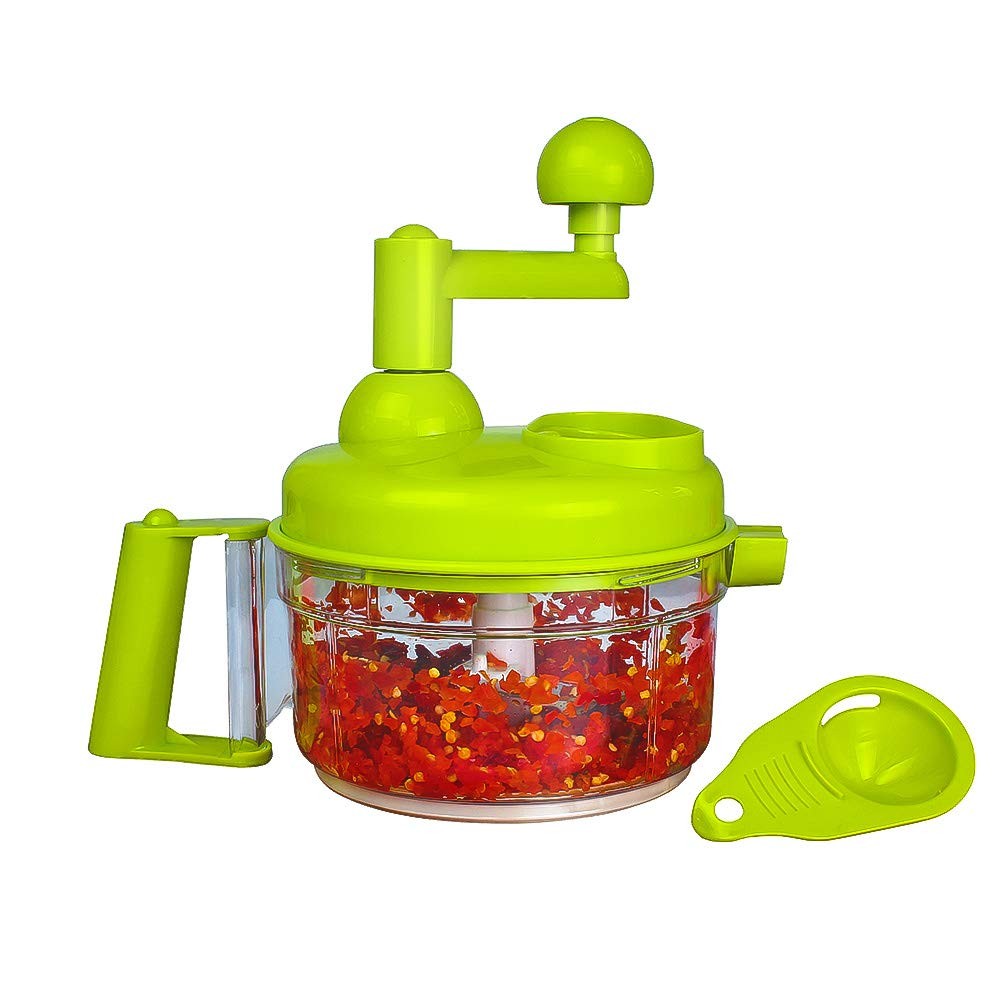 Cambom Manual Vegetable Cutter Food Processor 8 in 1 Chopper Mixer Blender