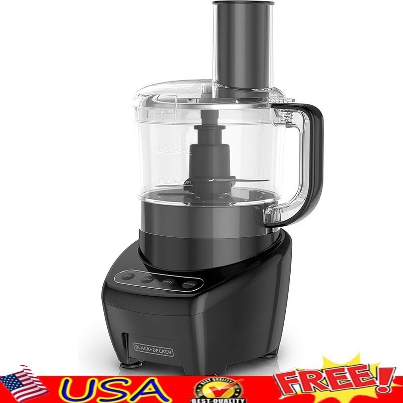 8 Cup Food Processor S Blade Shred Disc Easy Assembly Touchpad Controls New