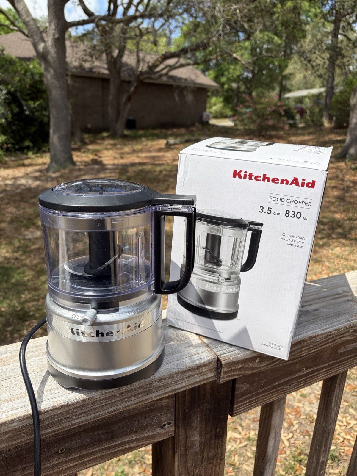 KitchenAid 3.5 C Food Chopper In Box KFC3510CU Quickly Mix Purée WORKS Paperwork