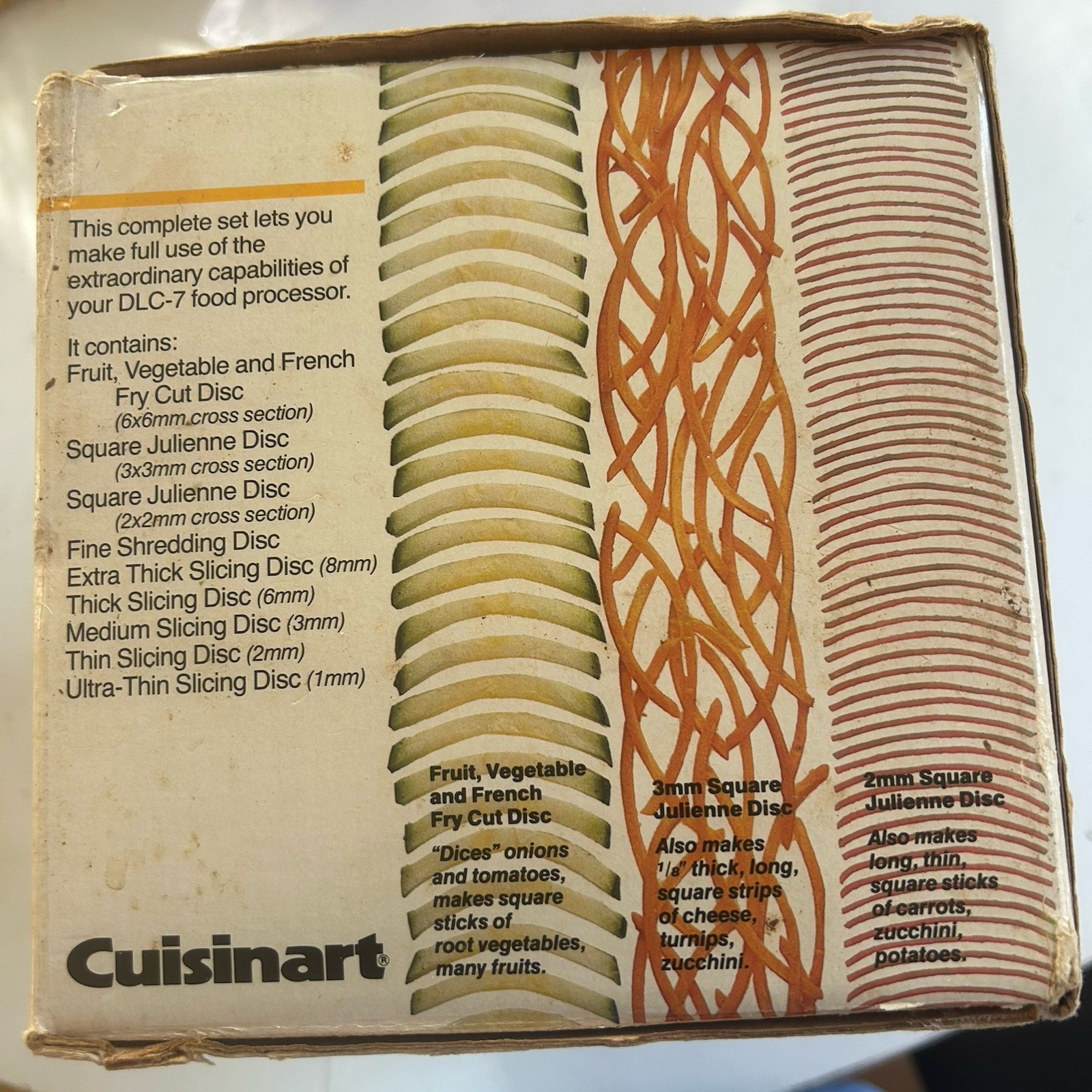 Vintage Pre-1991 Cuisinart Complete DLC-7-DLC-070 Set Of 9 Made In Japan 9 Discs