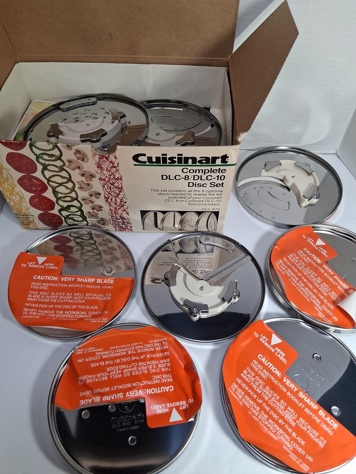 Cuisinart Complete DLC-8 / DLC-10 Disc Set Food Processor 8 Blade Set New
