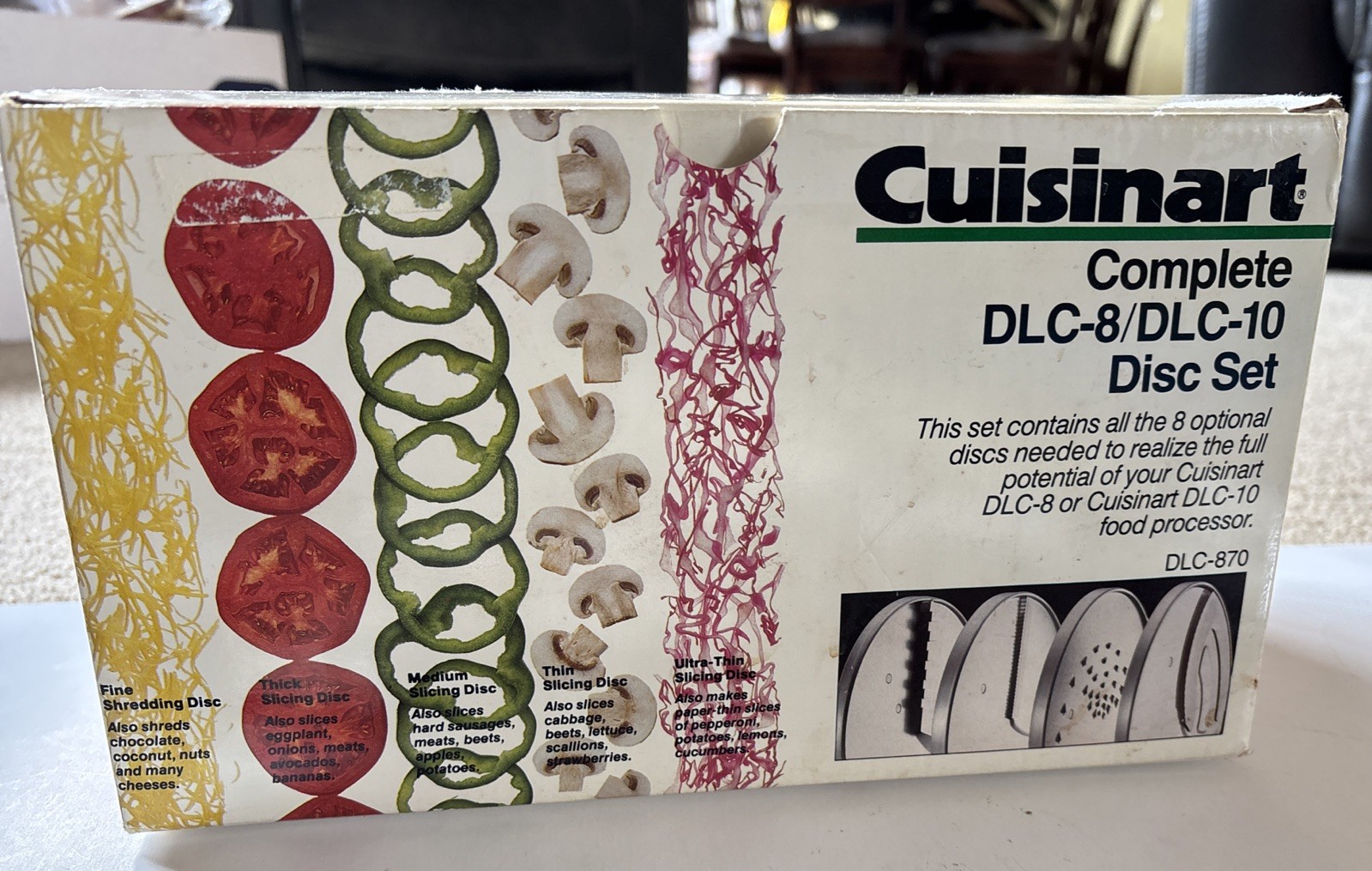 Cuisinart Complete DLC-8/DLC-10 Food Processor 8 Disc Set Many Unused JAPAN