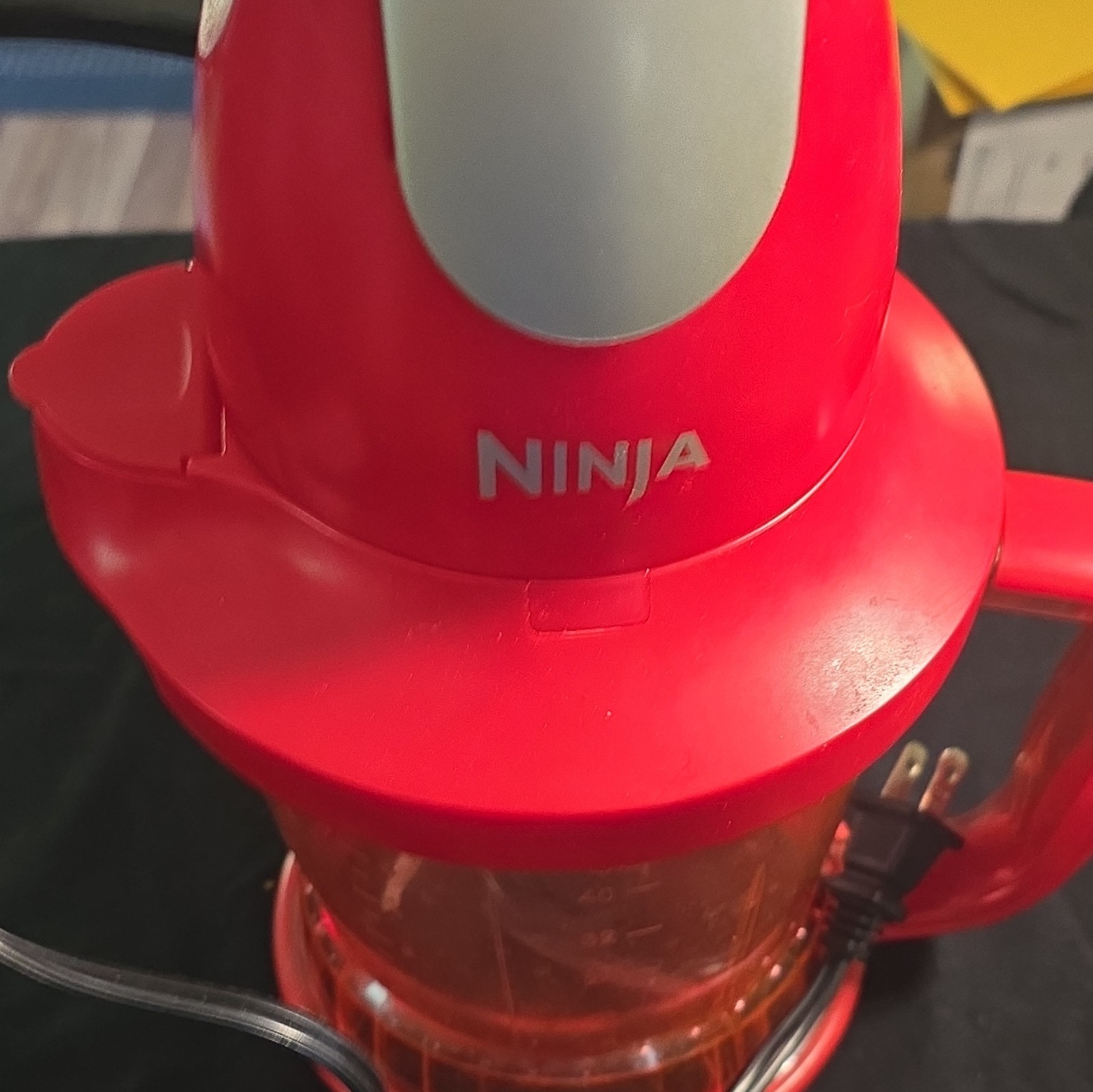 Ninja Mini Food Processor 16 oz Electric Red w/ Bowl Lid Blades Motor Base
