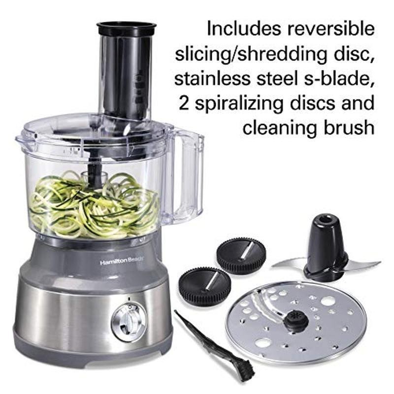Food Processor & Vegetable Chopper Slicing Shredding Mincing Puree 10 Cups Grey