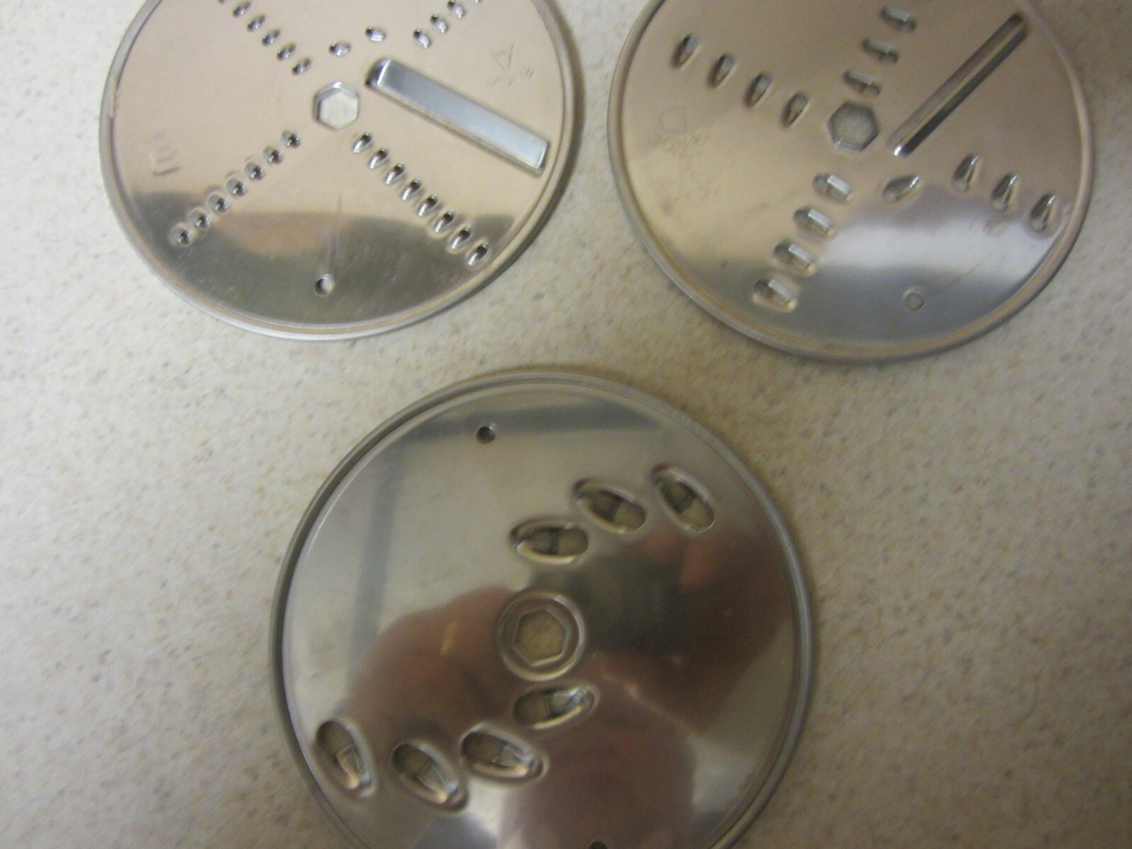LOT OF 3 Moulinex La Machine Shredding Slicing Disc Model 354 390 A B C D E F