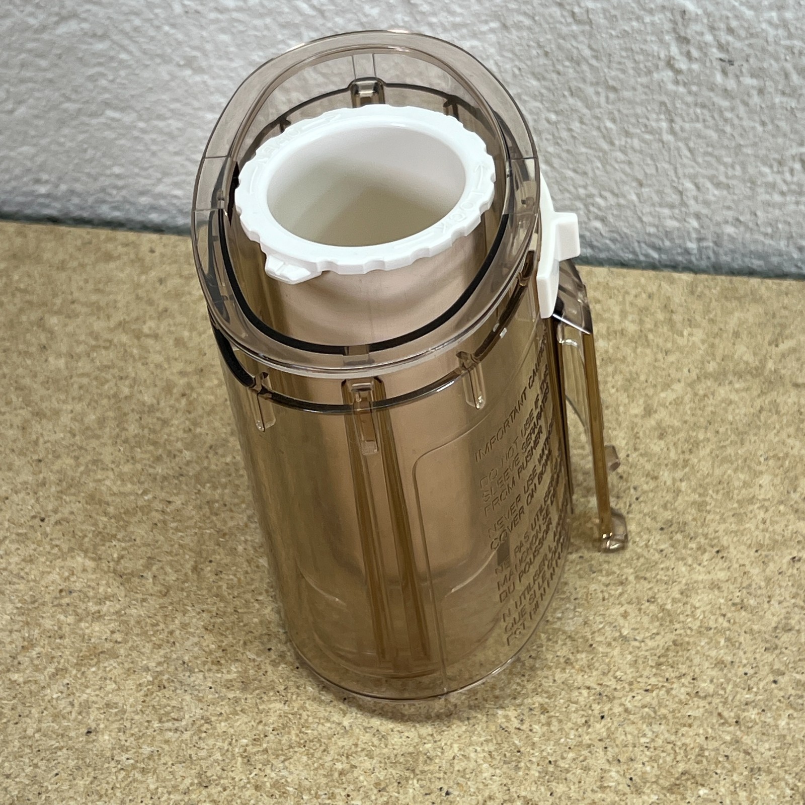 Cuisinart Pro Classic Sleeve Chute Pusher Part Food Processor DLC-10 DLC-118B