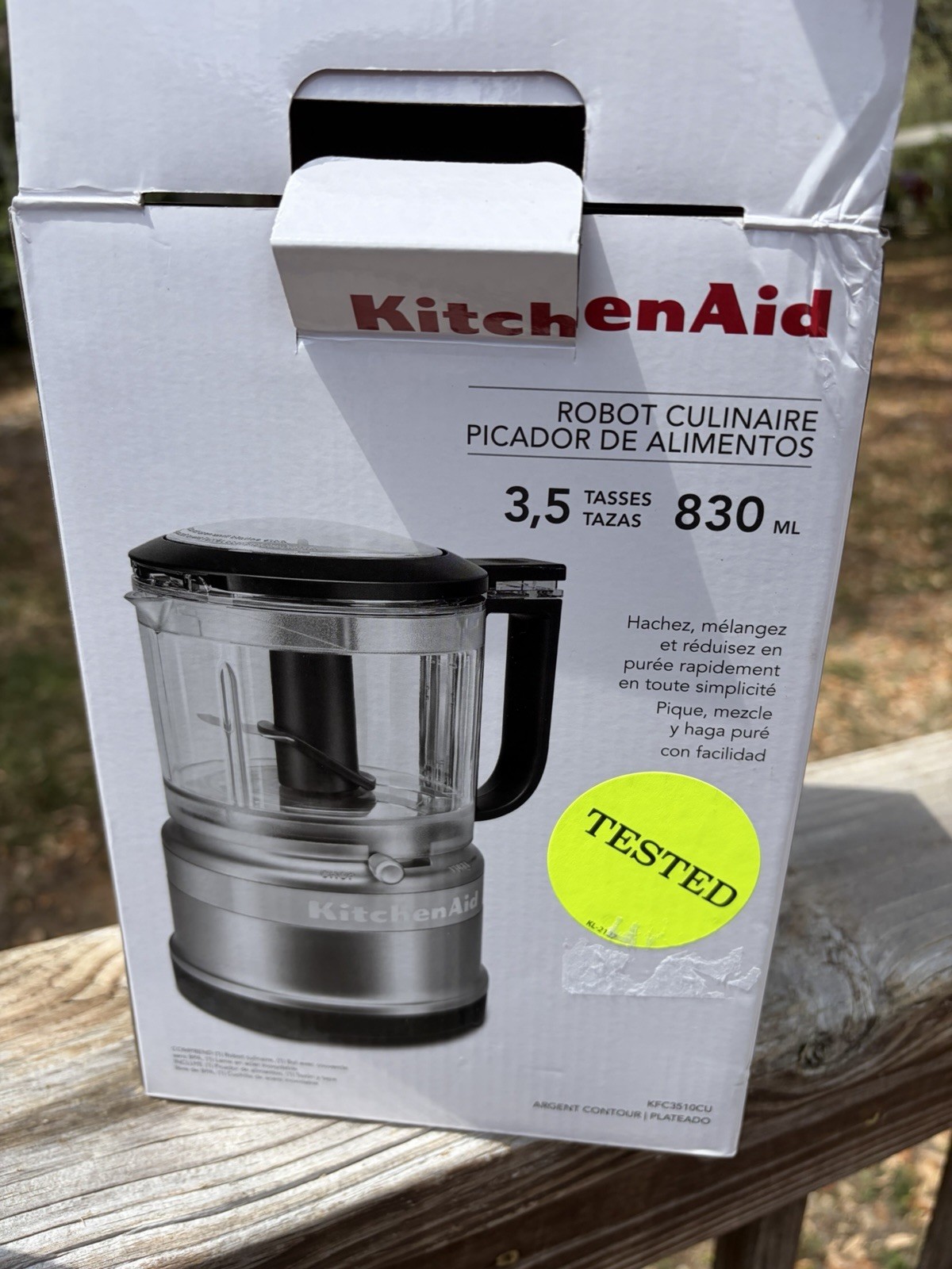 KitchenAid 3.5 C Food Chopper In Box KFC3510CU Quickly Mix Purée WORKS Paperwork
