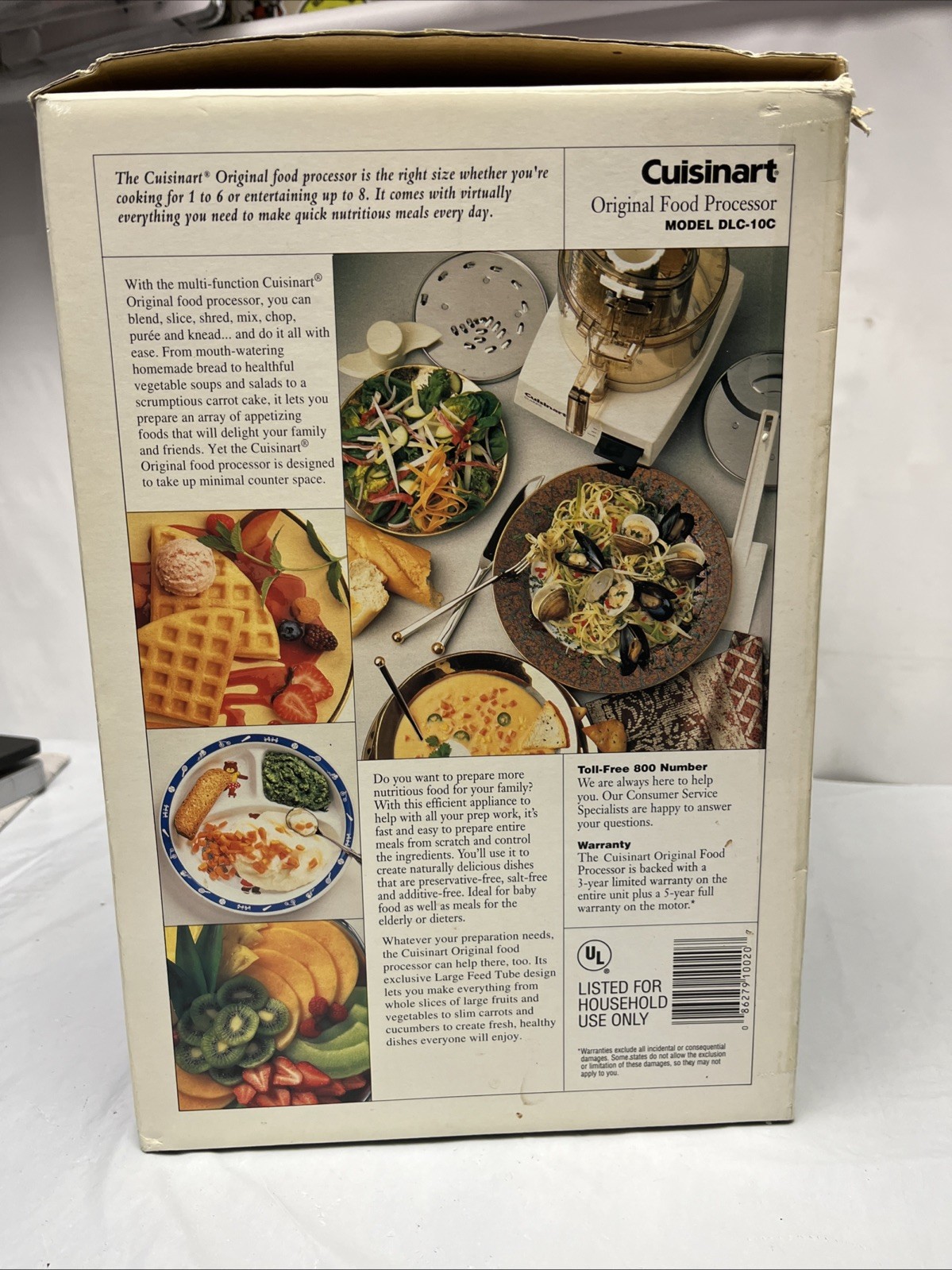 Cuisinart DLC 5SA Original Food Processor 7 Cup White New Open Box