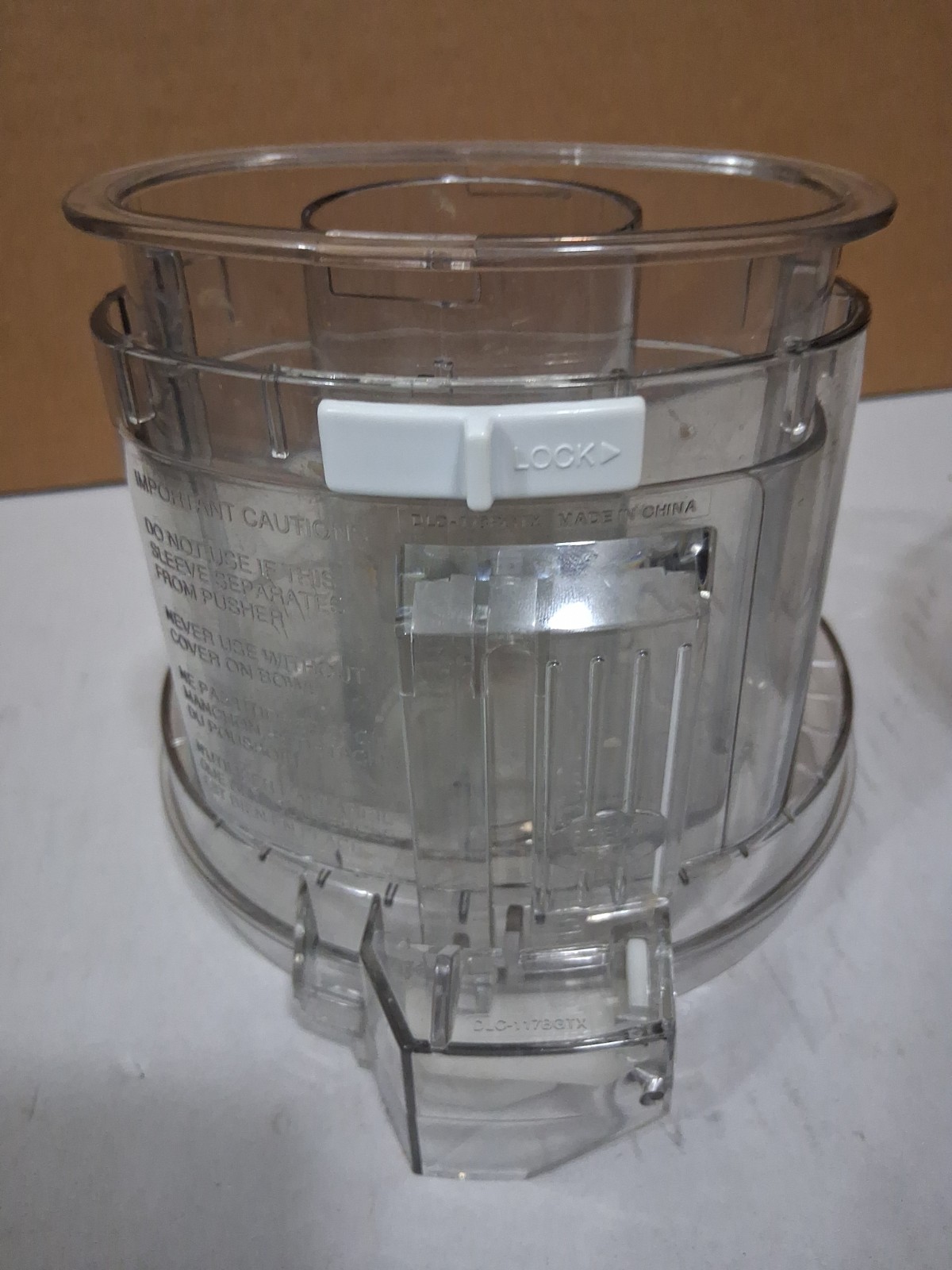 Cuisinart Classic Food Processor Work Bowl DLC-10 (118BGTX) w Lid NO Stuffer!