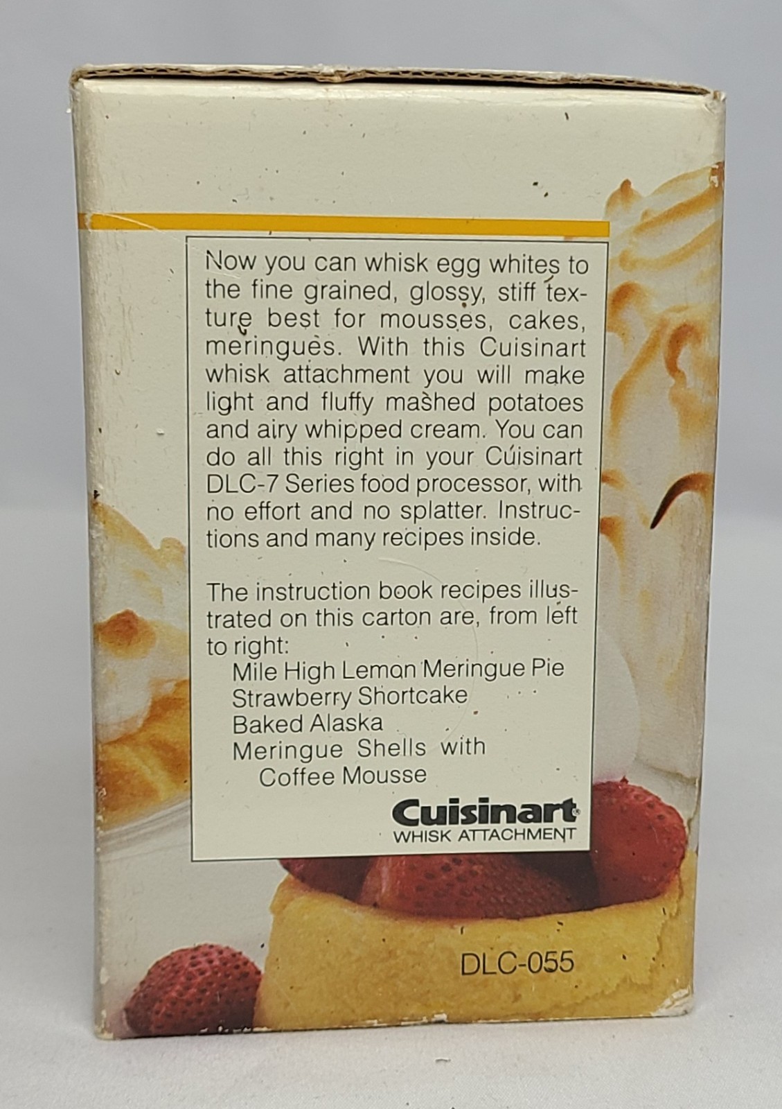 VTG Cuisinart DLC-055 Whisk Attachment for DLC-7 Food Processor Complete In Box