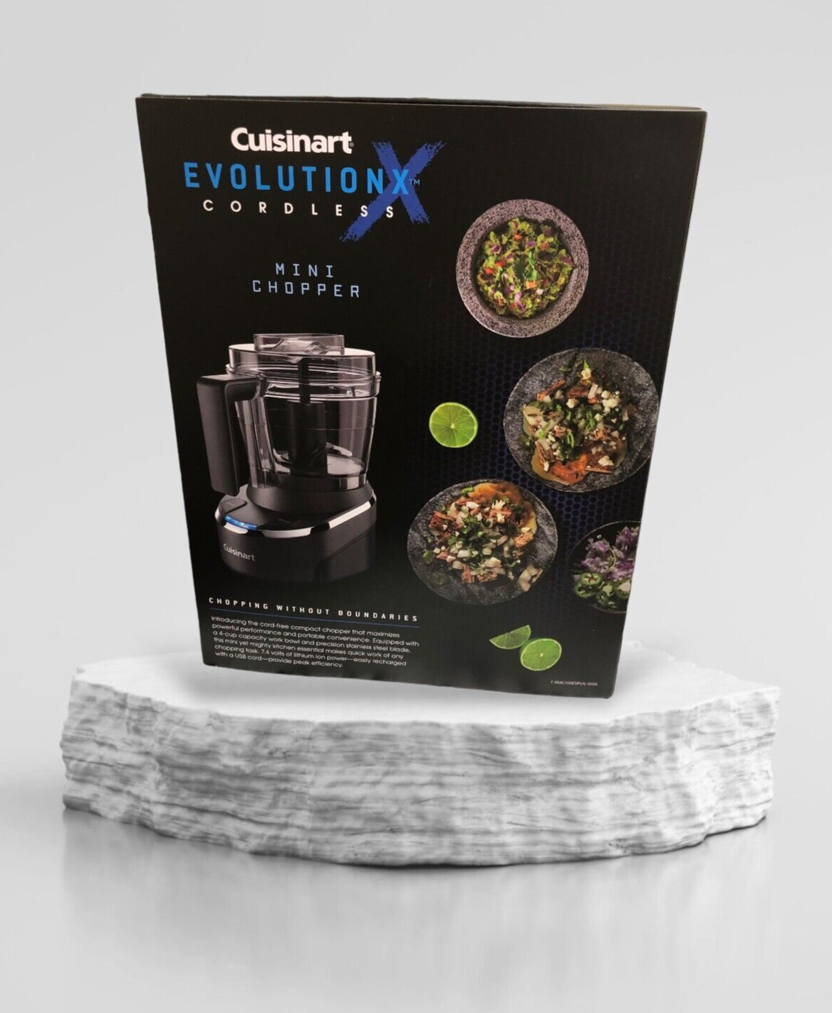 CUISINART EvolutionX Cordless/ 4-Cup Rechargeable Mini Chopper | Dark Grey/ NEW!