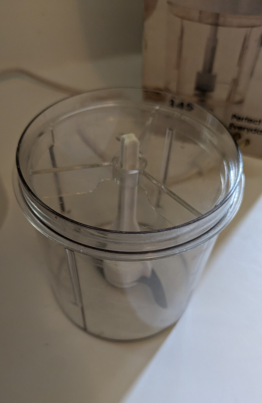 Hamilton Beach MINI MINCER Micro Food Processor White w/ Box Model 345 USA FLAW