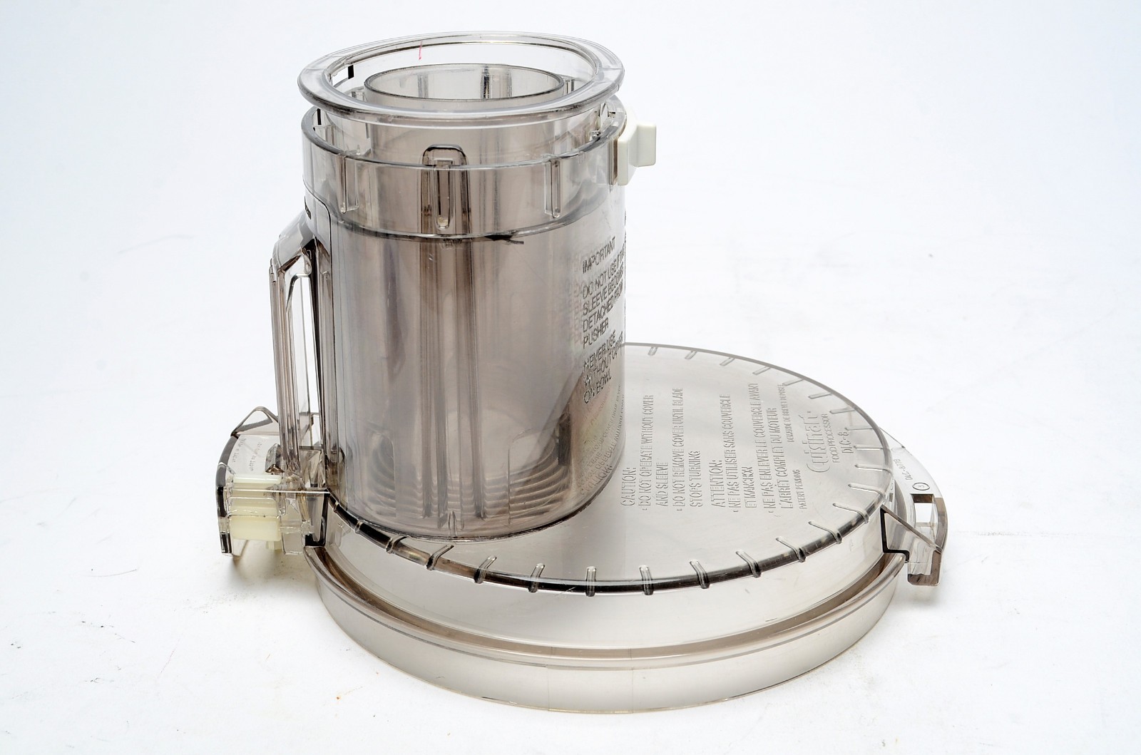 Cuisinart DLC-8 DLC-8M Food Processor Lid w Feed Chute Replacement Part Cracked