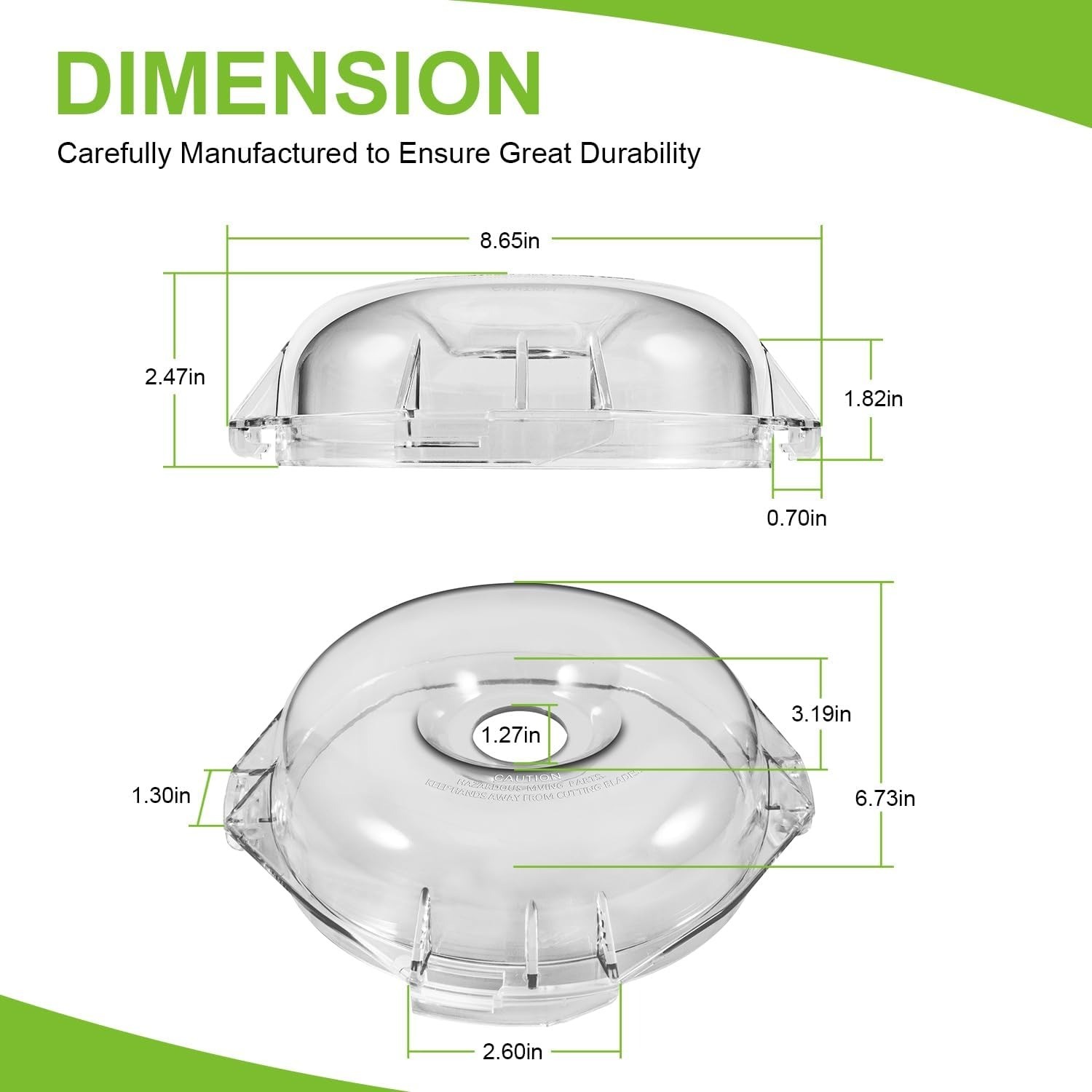 Bowl and Lid, Clear For Robot Coupe Food Processor Cutter 112203, 106458S