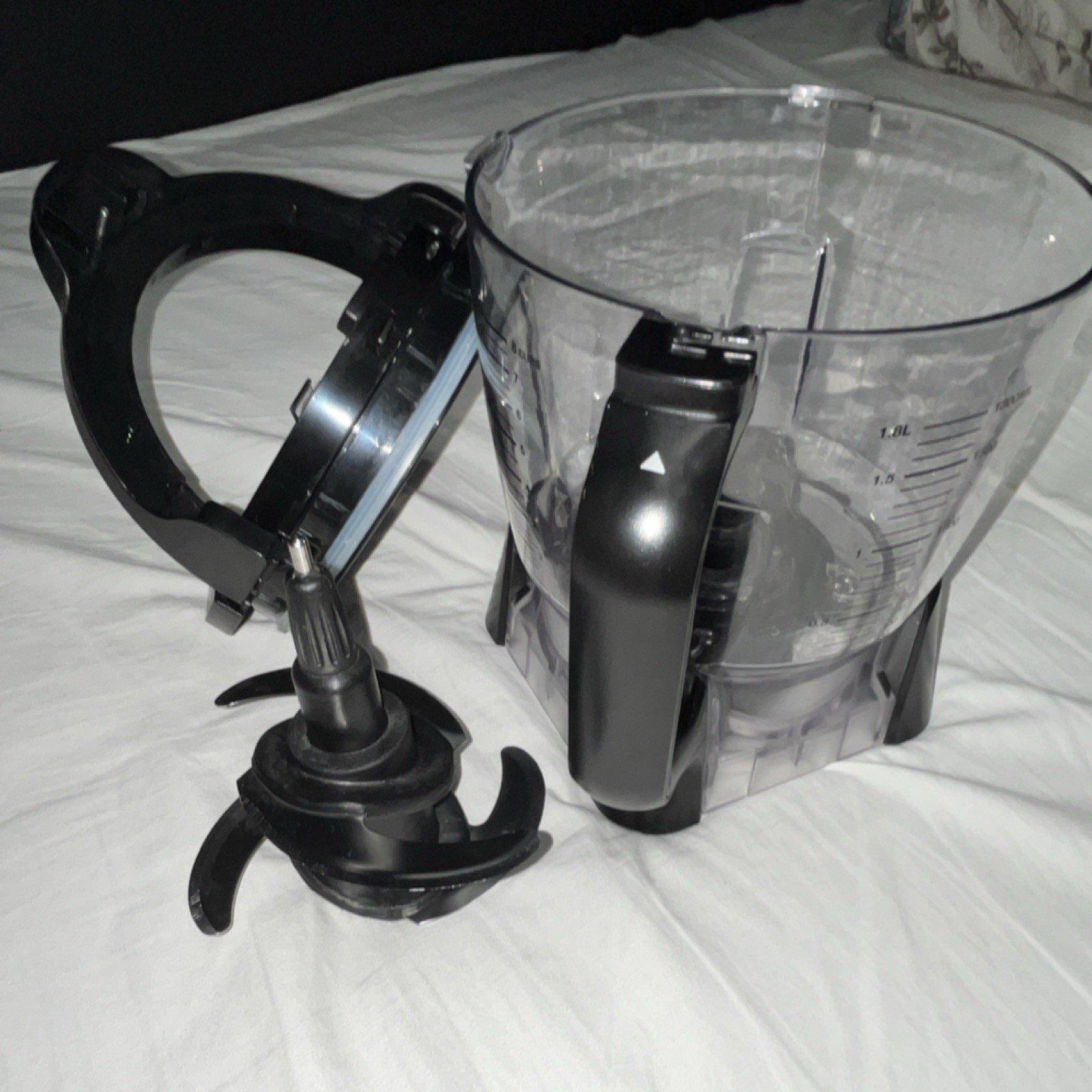Ninja Full-Size Food Processor BOWL 64 oz Black/Clear with Lid & Blade