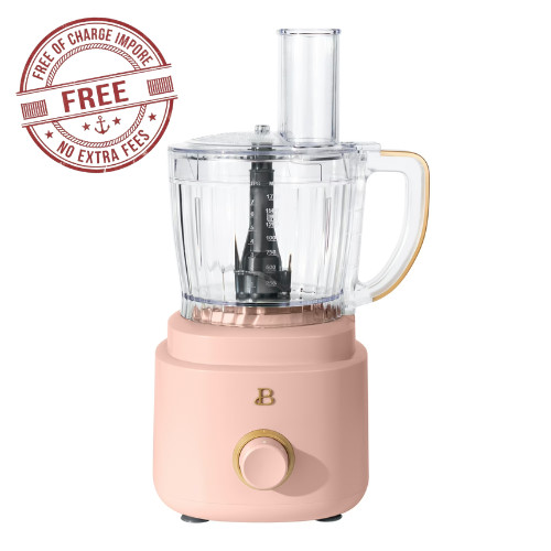 Beautiful 10-Cup Food Processor with Accessories, Rose by Drew Barrymore New!