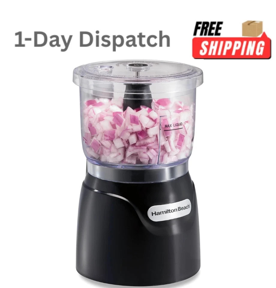 Hamilton Beach 3-Cup Electric Mini Food Chopper 350W Processor Dicer Black