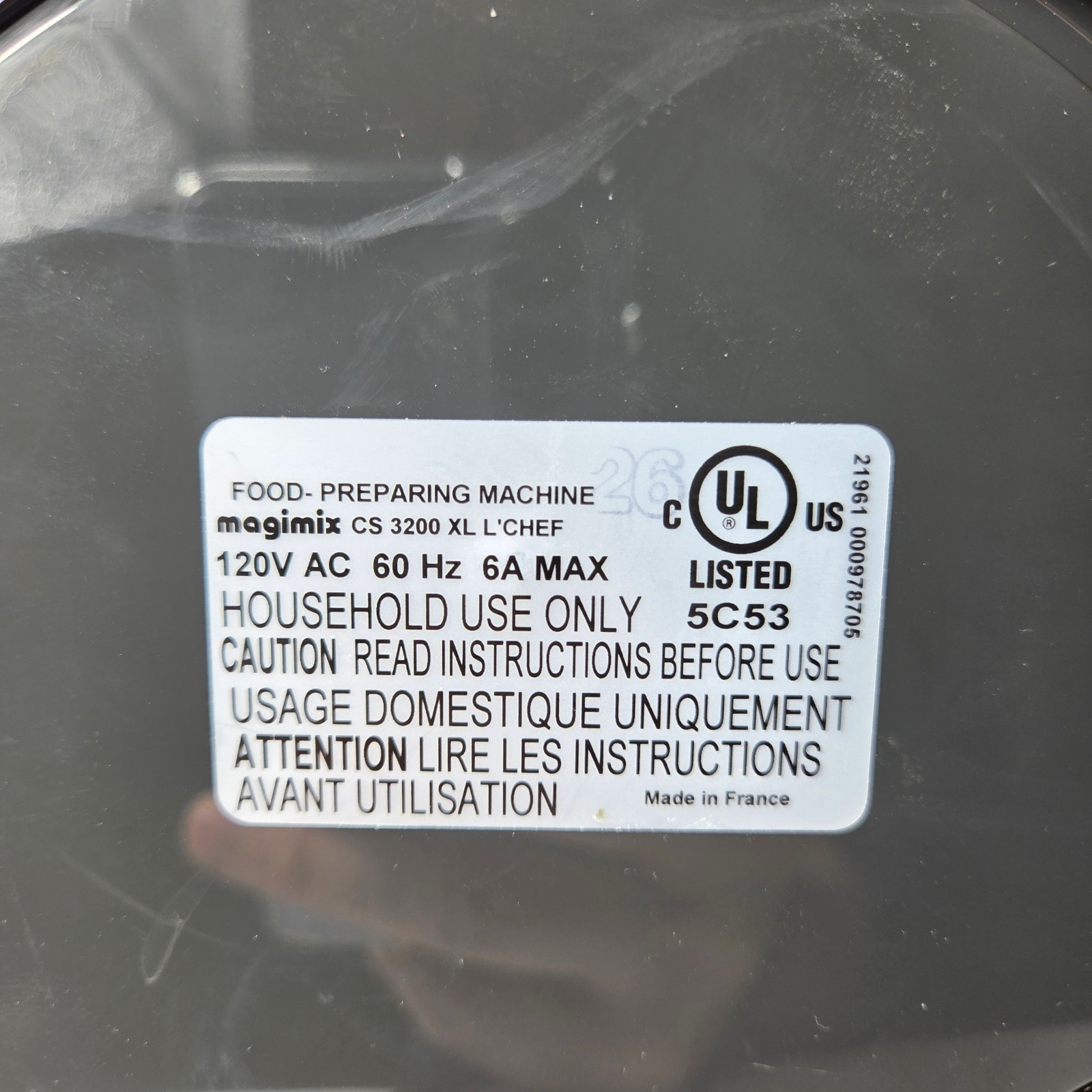 Robot Coupe Magimix Compact 3200 XL Automatic Food Processor Motor Base Black