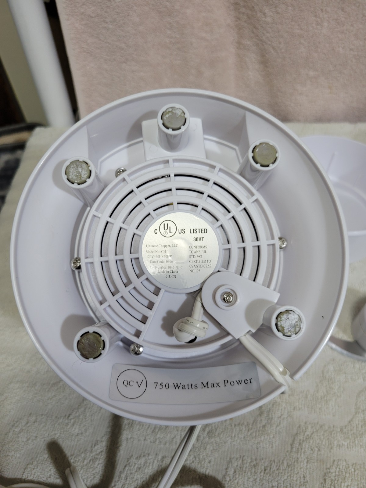 ULTIMATE CHOPPER CH-1 FOOD PROCESSOR WORKS