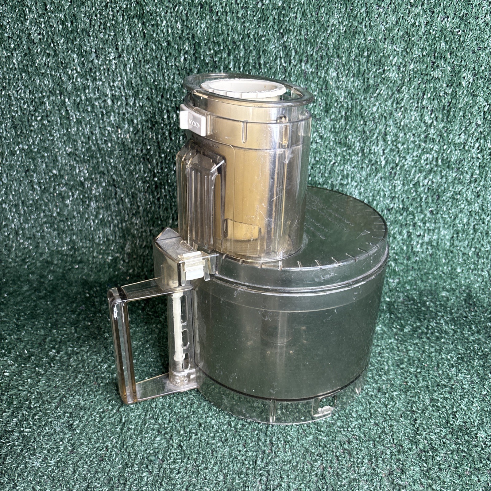 Cuisinart DLC-10 Food Processor Amber Work Bowl, Lid, Large & Small Pushers