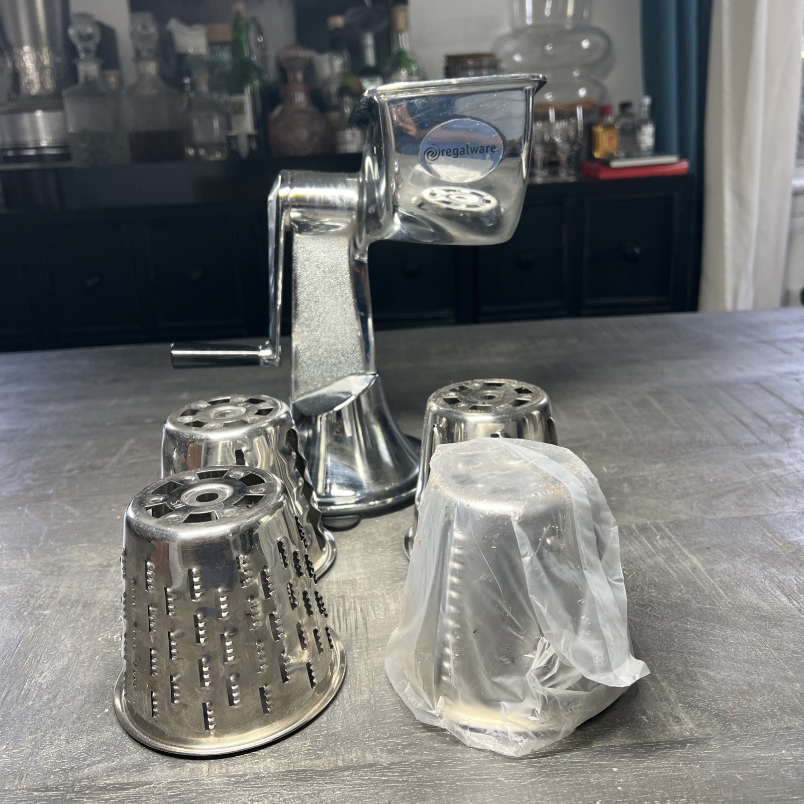 Regal Ware Manual Food Processor Cutter 4 Cones SaladMaster Parent Co Stainless