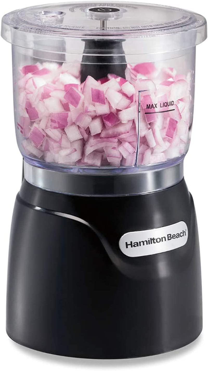 Electric Mini Food Chopper & Processor 3-Cup 350W for Dicing Mincing Puree Black
